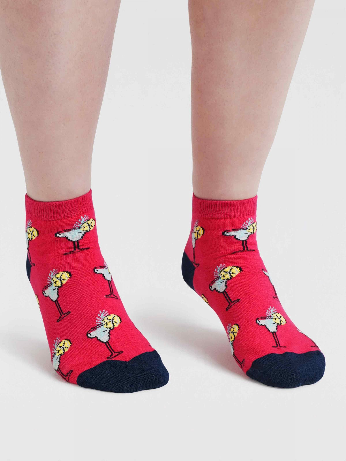 Womens Dixie Cocktail Bamboo Ankle Socks - Neon Pink