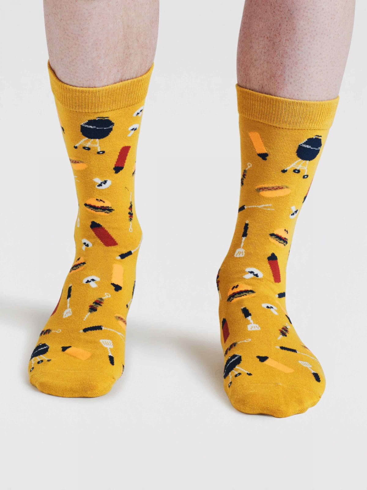 King Of The Grill Organic Cotton Sock - Chartreuse Yellow