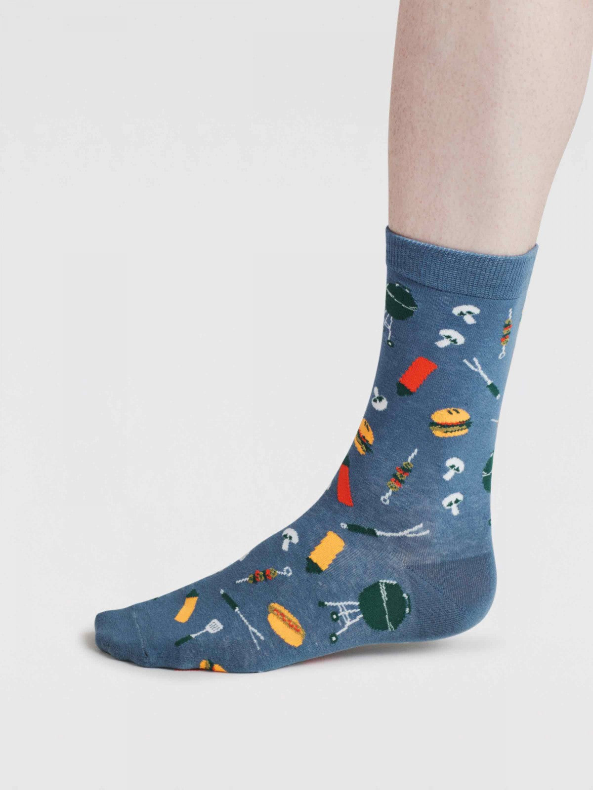 King Of The Grill Organic Cotton Sock - Dusty Blue