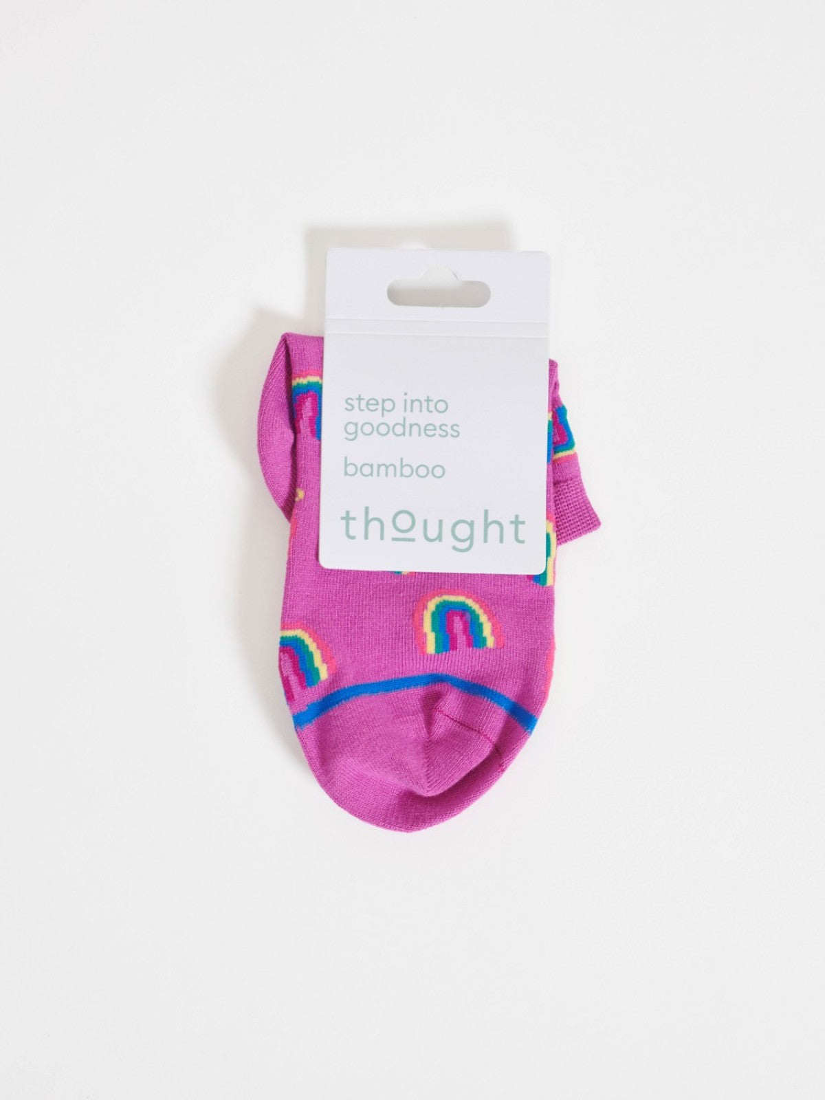 Rainbow Short Bamboo Ankle Socks - Purple Multi