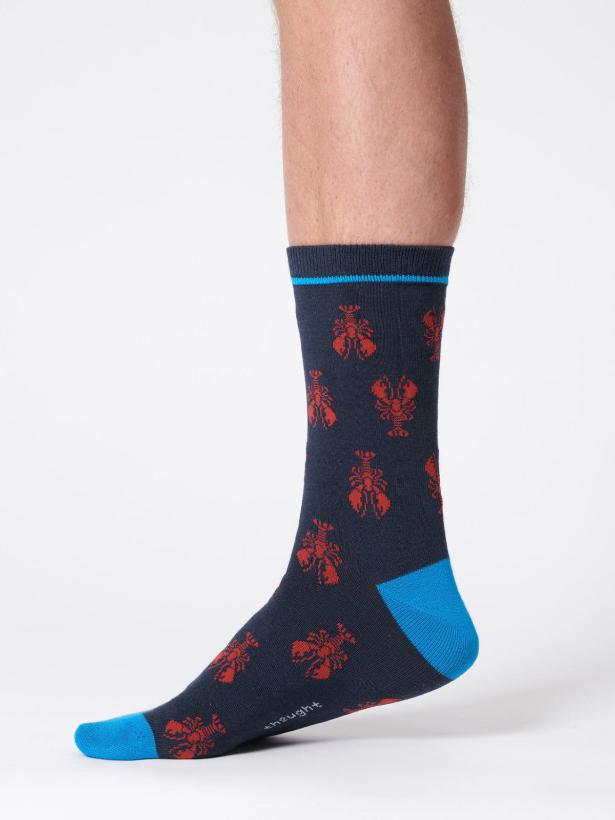 Mens Lobster Bamboo Socks - Indigo Blue
