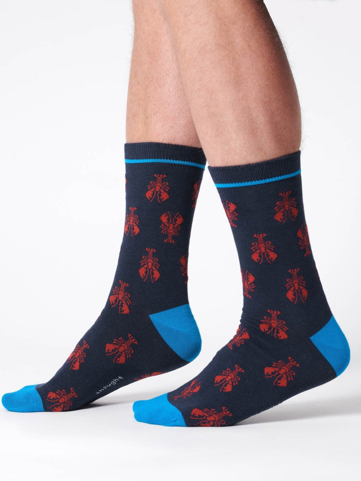 Mens Lobster Bamboo Socks - Indigo Blue