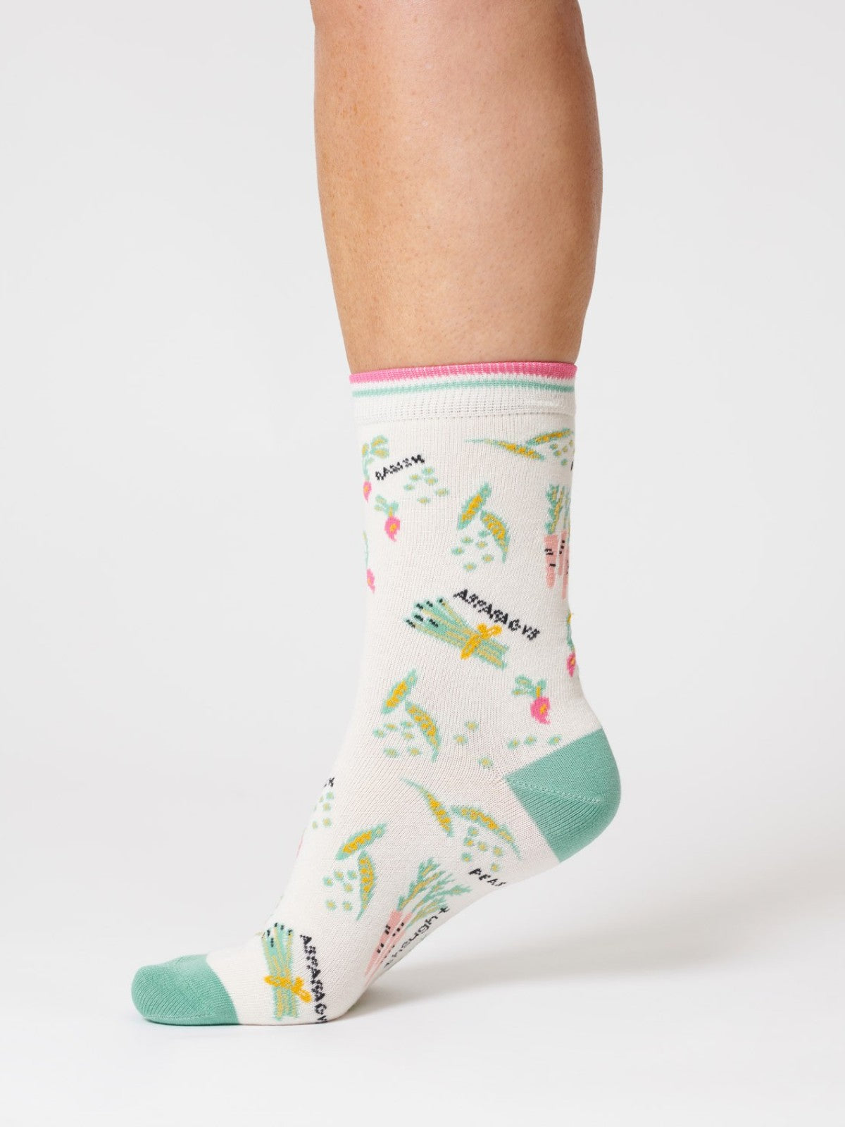 Womens Vegetable Organic Cotton Socks - Stone White
