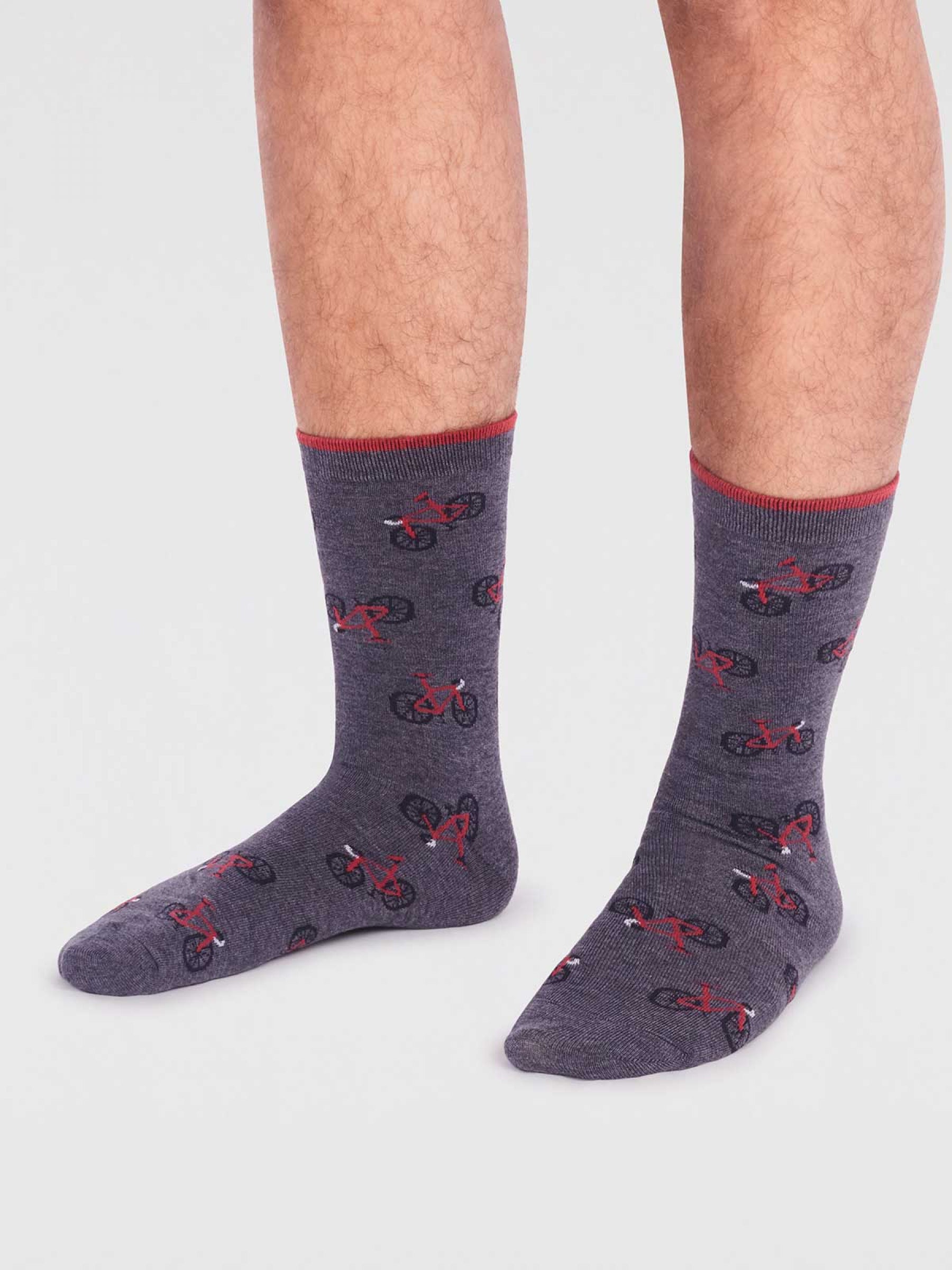 Marquis Bamboo Bike Sock - Dark Grey Marle