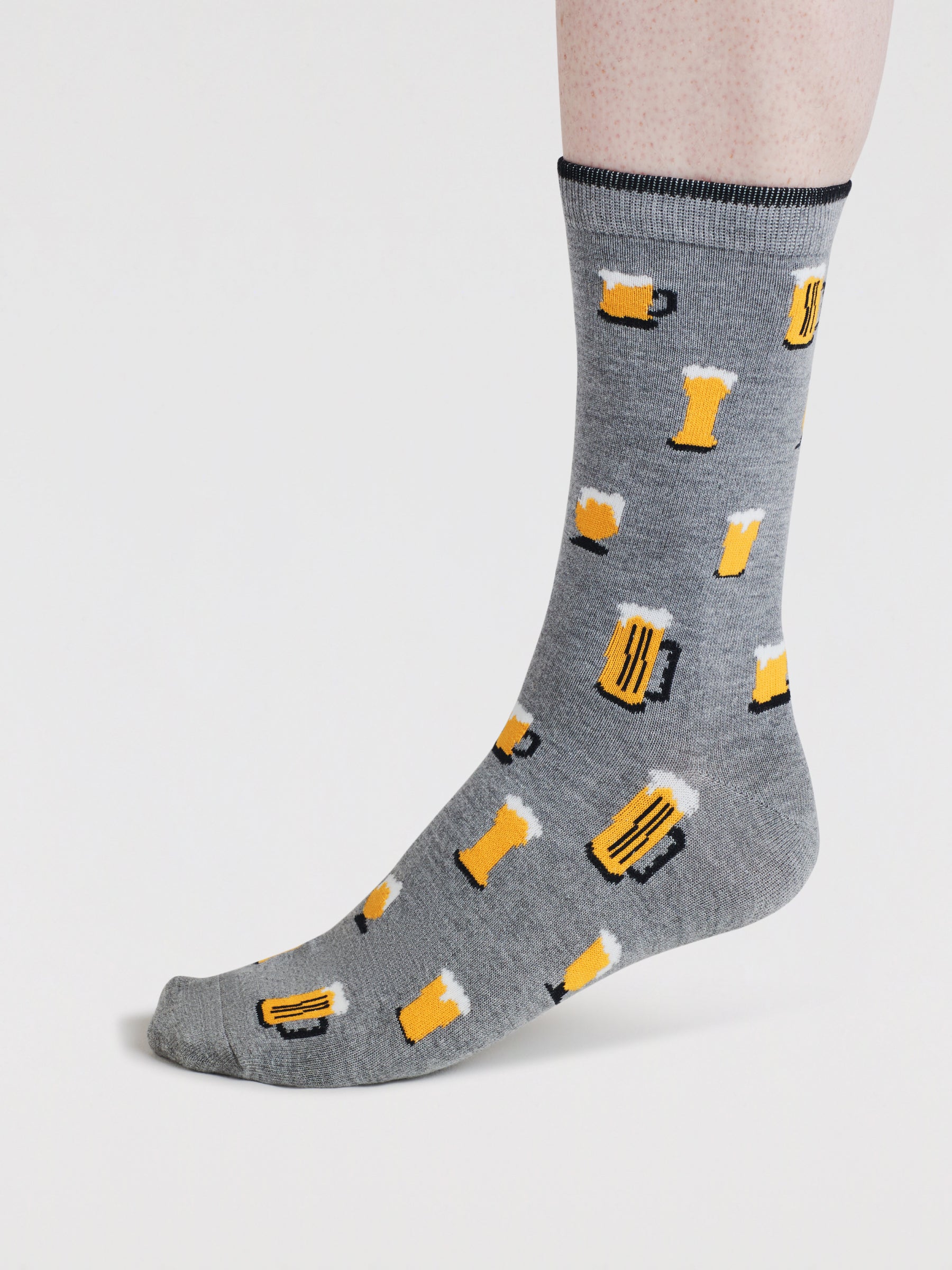 Mens Collins Beer Bamboo 4 Sock Gift Box - Multi