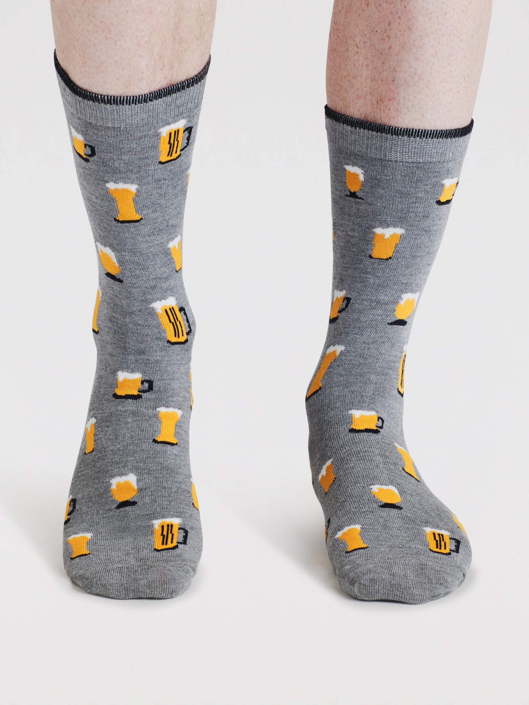 Mens Collins Beer Bamboo 4 Sock Gift Box - Multi