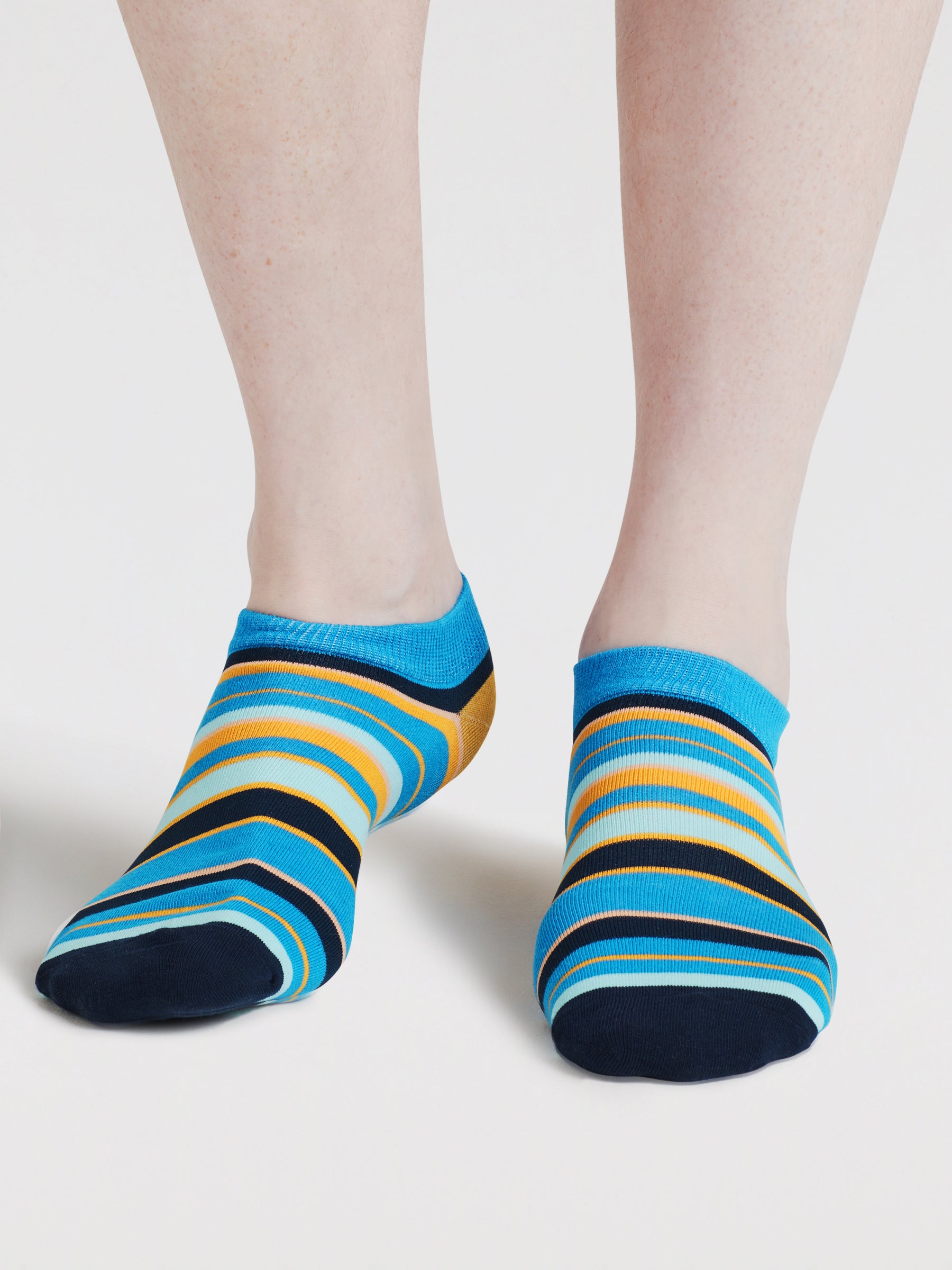 Agot Stripe & Spot Organic Cotton 3 Pack Socks - Multi