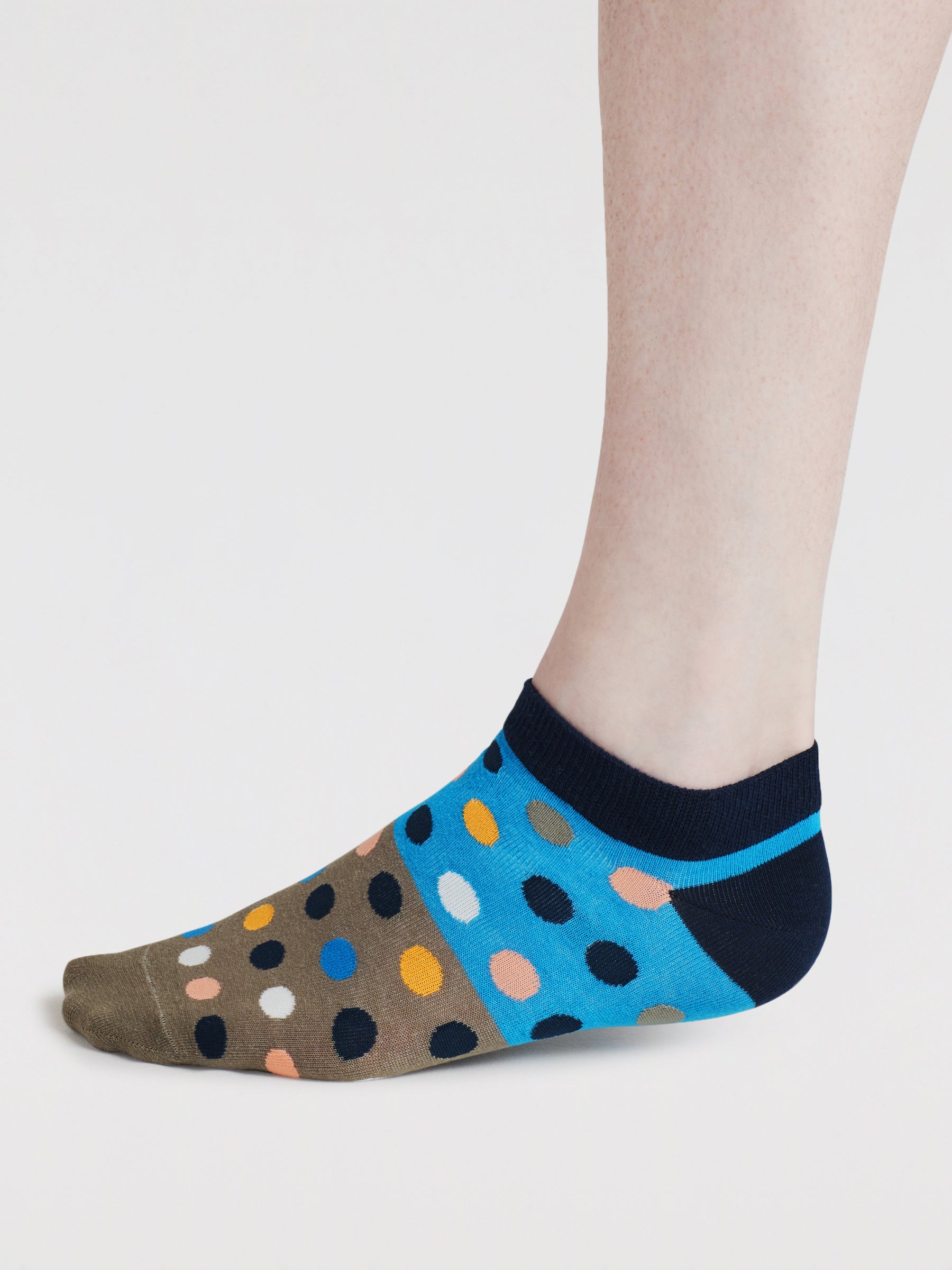 Agot Stripe & Spot Organic Cotton 3 Pack Socks - Multi