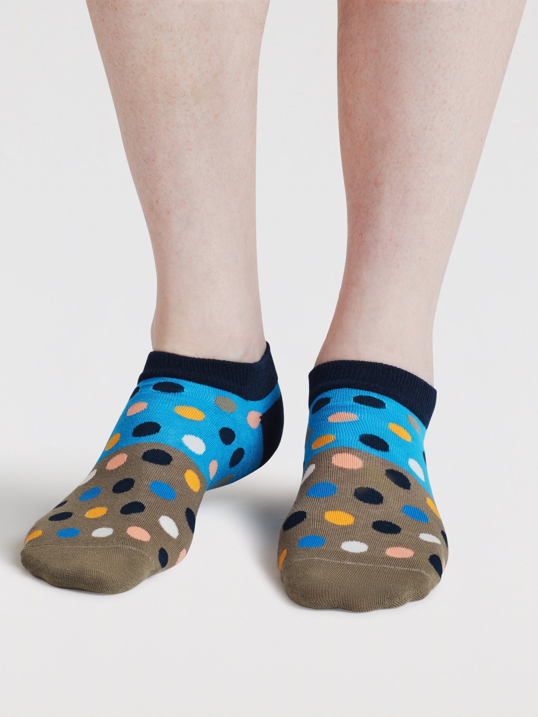 Agot Stripe & Spot Organic Cotton 3 Pack Socks - Multi