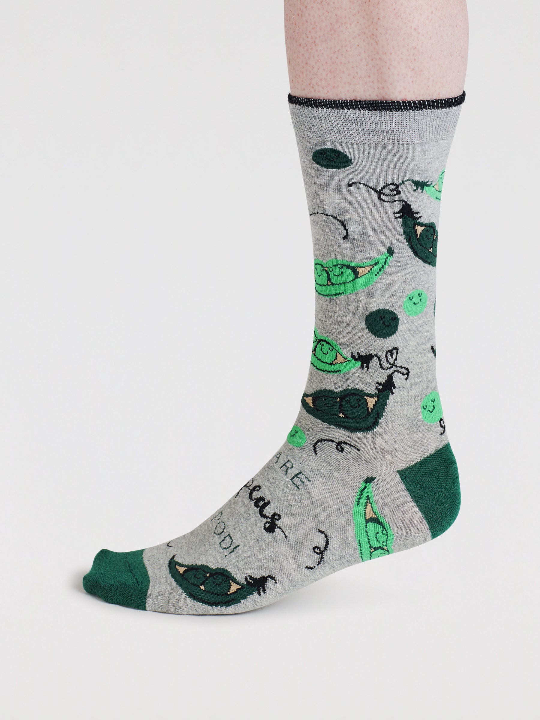 Peas In A Pod Bamboo Socks Gift Bag - Grey Marle