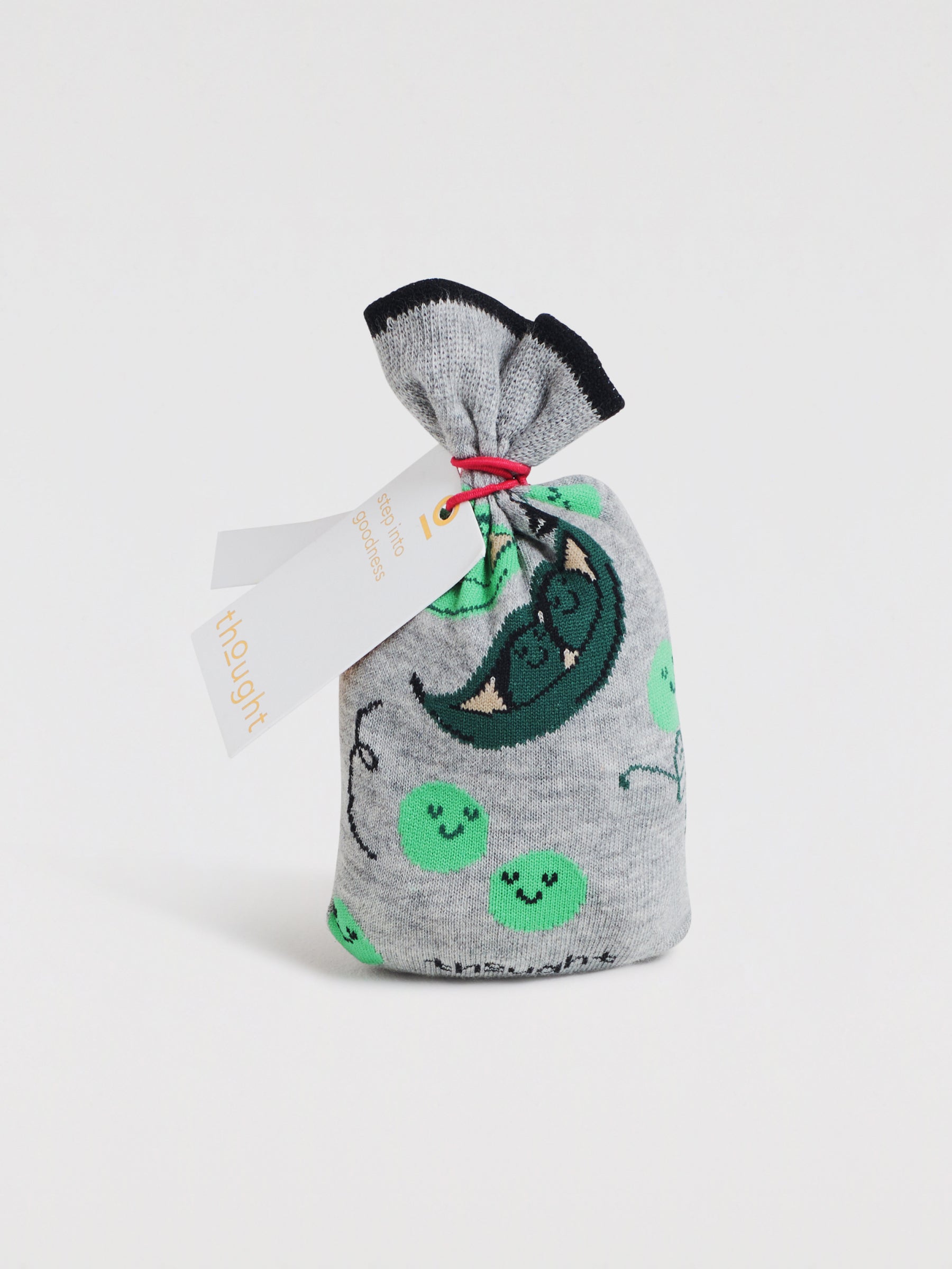 Peas In A Pod Bamboo Socks Gift Bag - Grey Marle