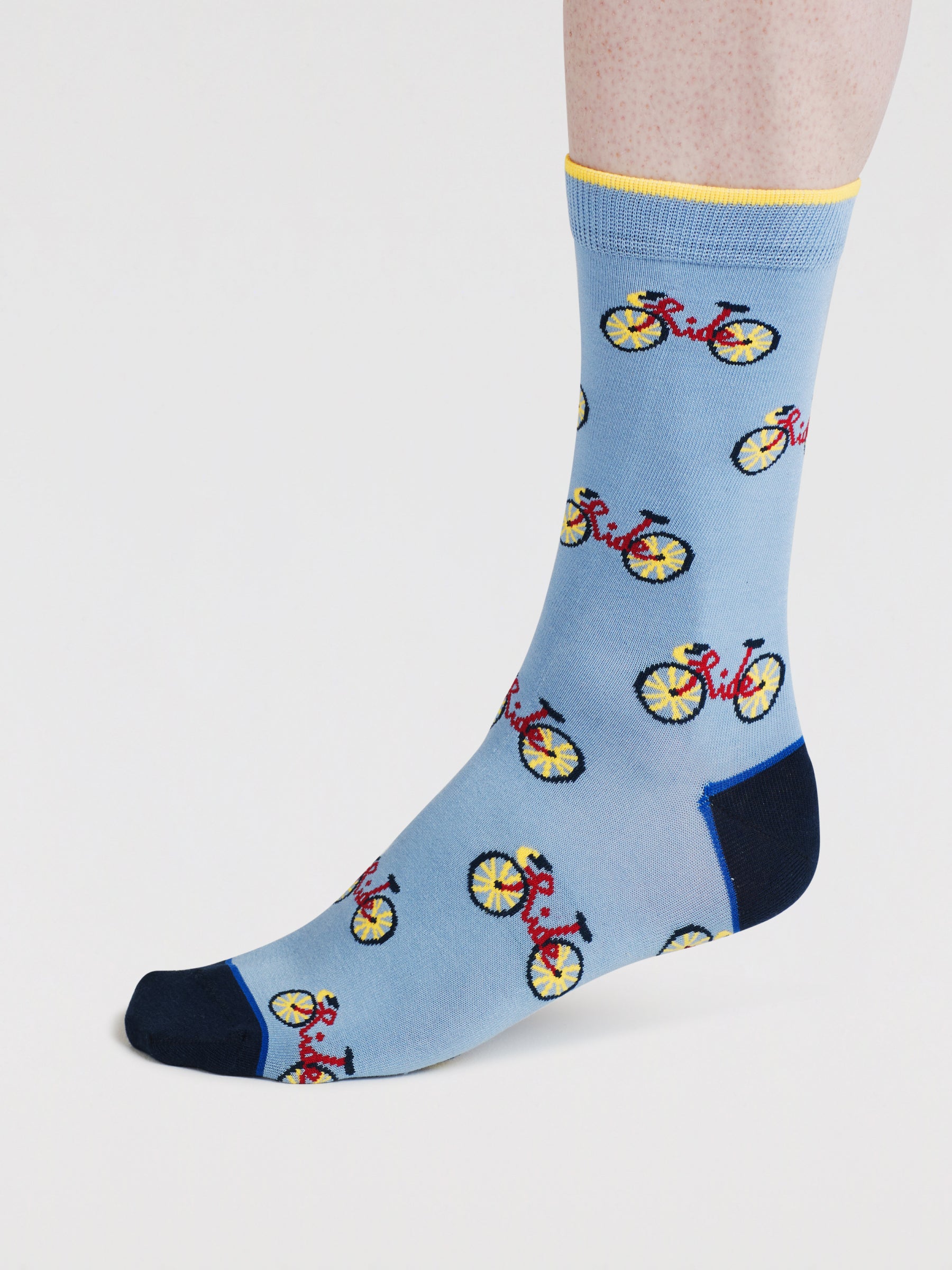 Mens Berne Bike Bamboo Socks - Storm Blue