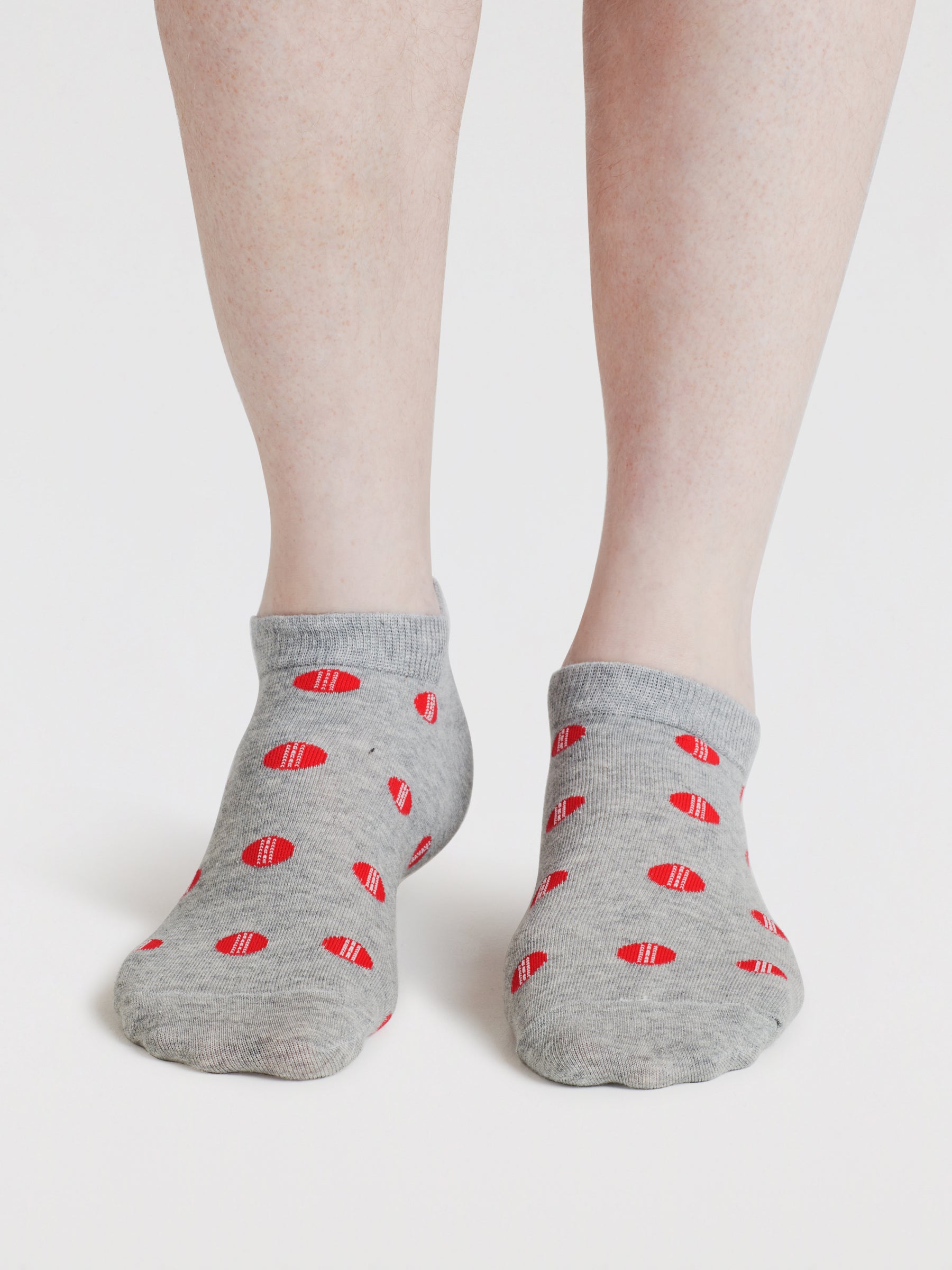 Mens Parker Sport Organic Cotton Trainer Socks - Grey Marl