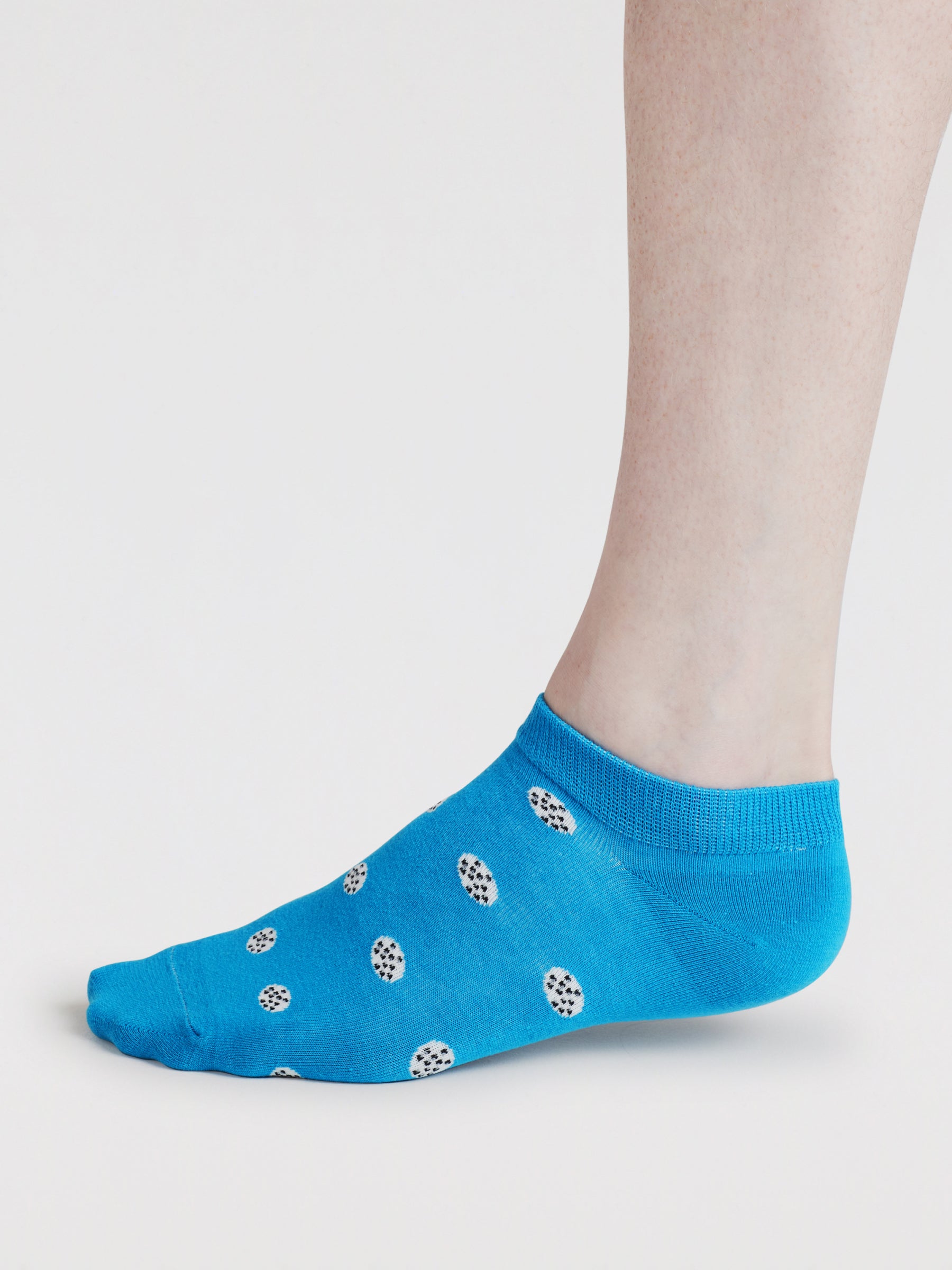 Mens Parker Sport Organic Cotton Trainer Socks - Azure Blue