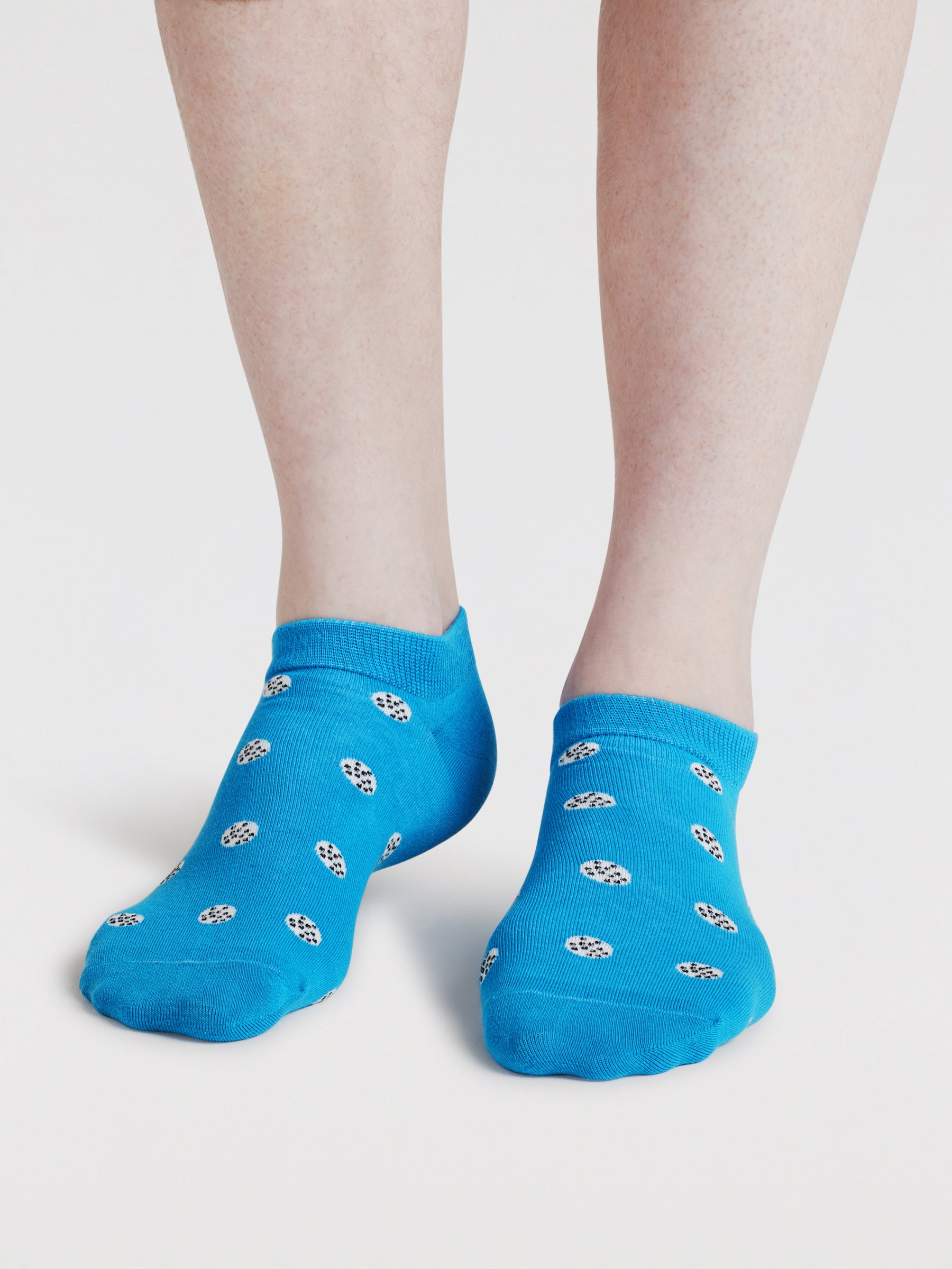 Mens Parker Sport Organic Cotton Trainer Socks - Azure Blue