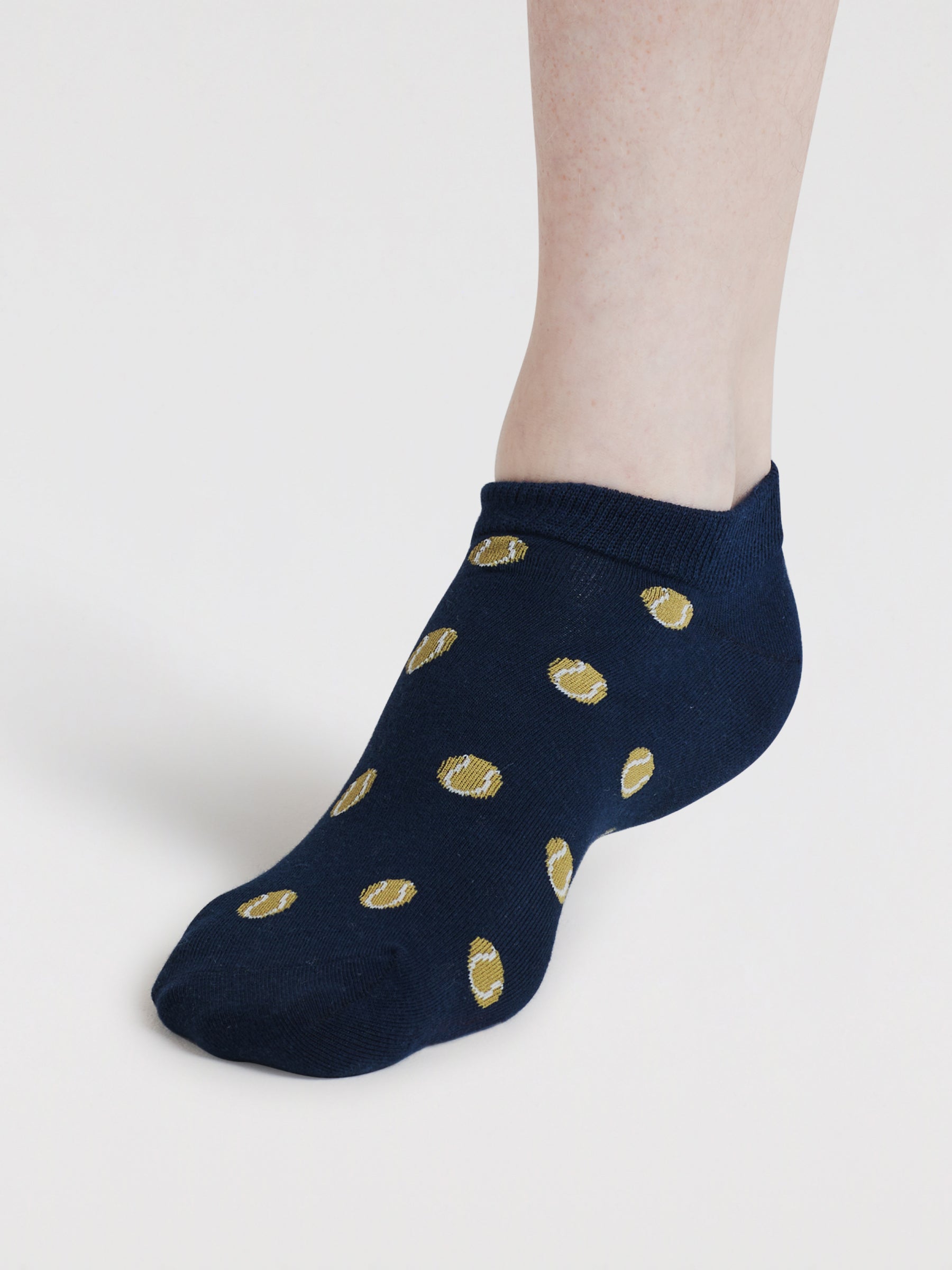 Mens Parker Sport Organic Cotton Trainer Socks - Navy