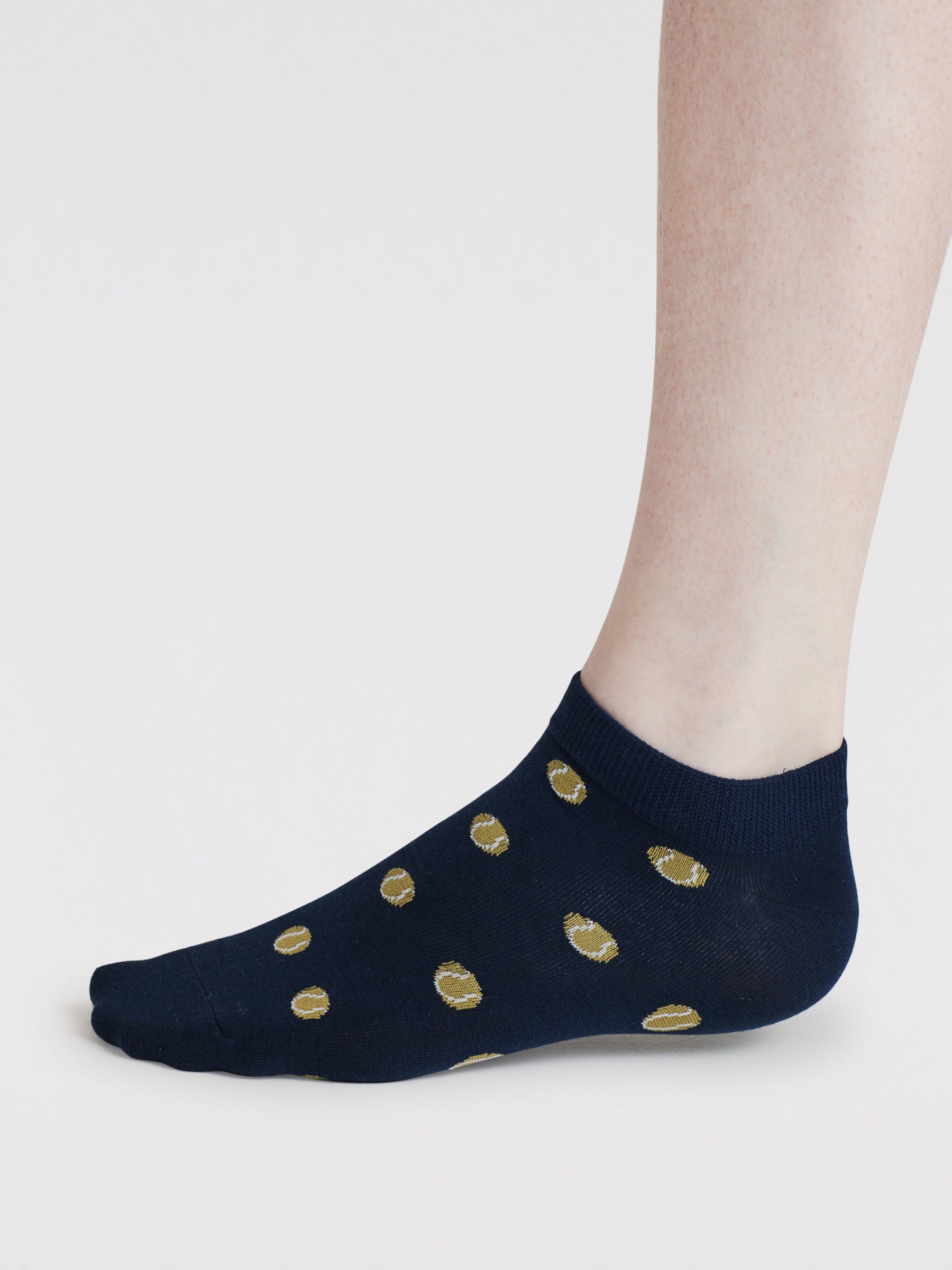 Mens Parker Sport Organic Cotton Trainer Socks - Navy