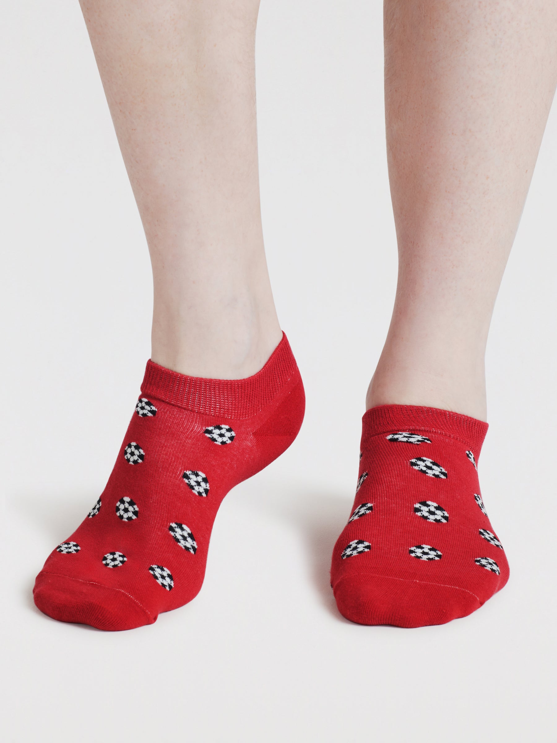 Mens Parker Sport Organic Cotton Trainer Socks - Clay Red