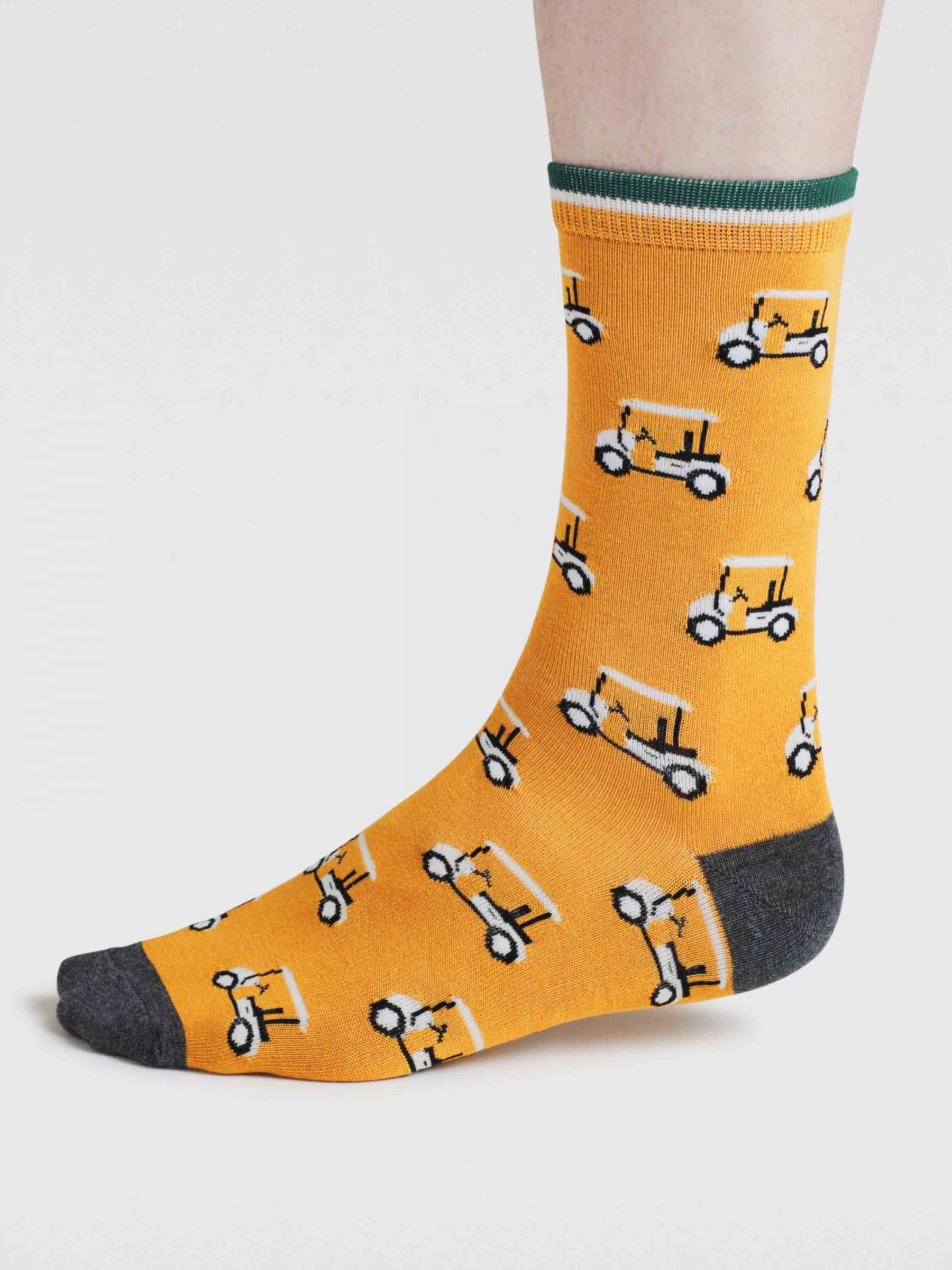 Kinley Golf Buggy Bamboo Socks - Cumin Yellow