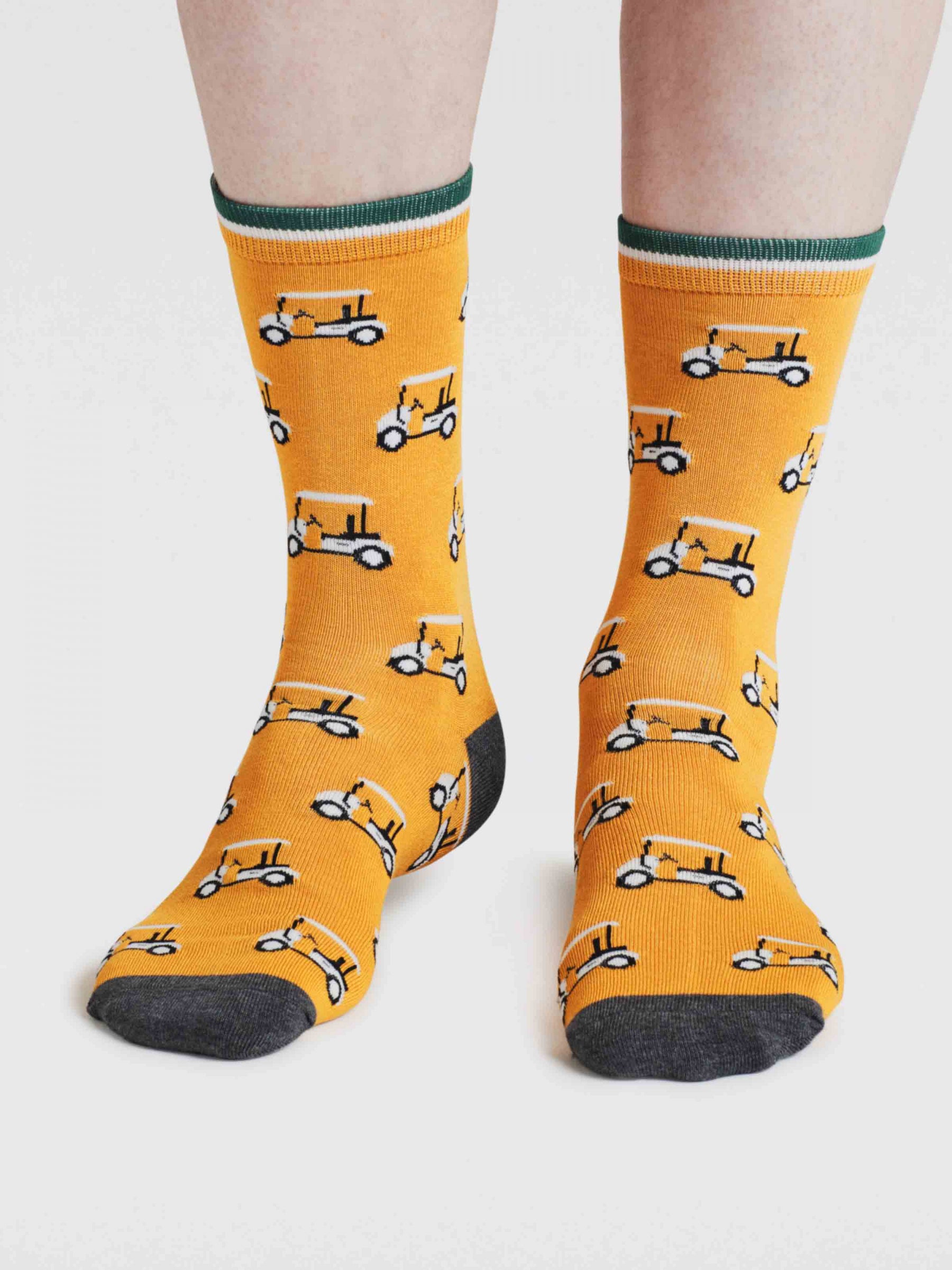 Kinley Golf Buggy Bamboo Socks - Cumin Yellow