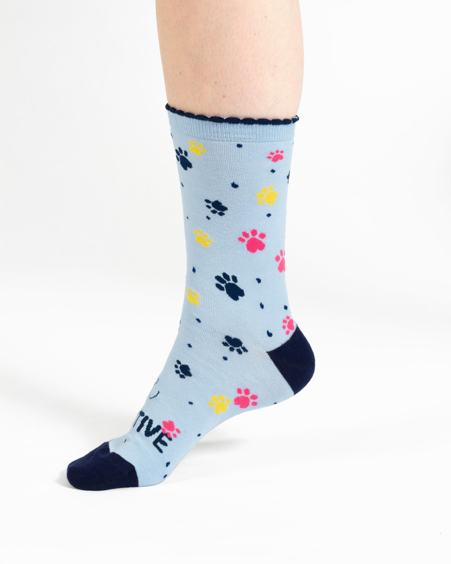 Be Pawsitive Organic Cotton 2 Socks in a Bag - Blue Multi