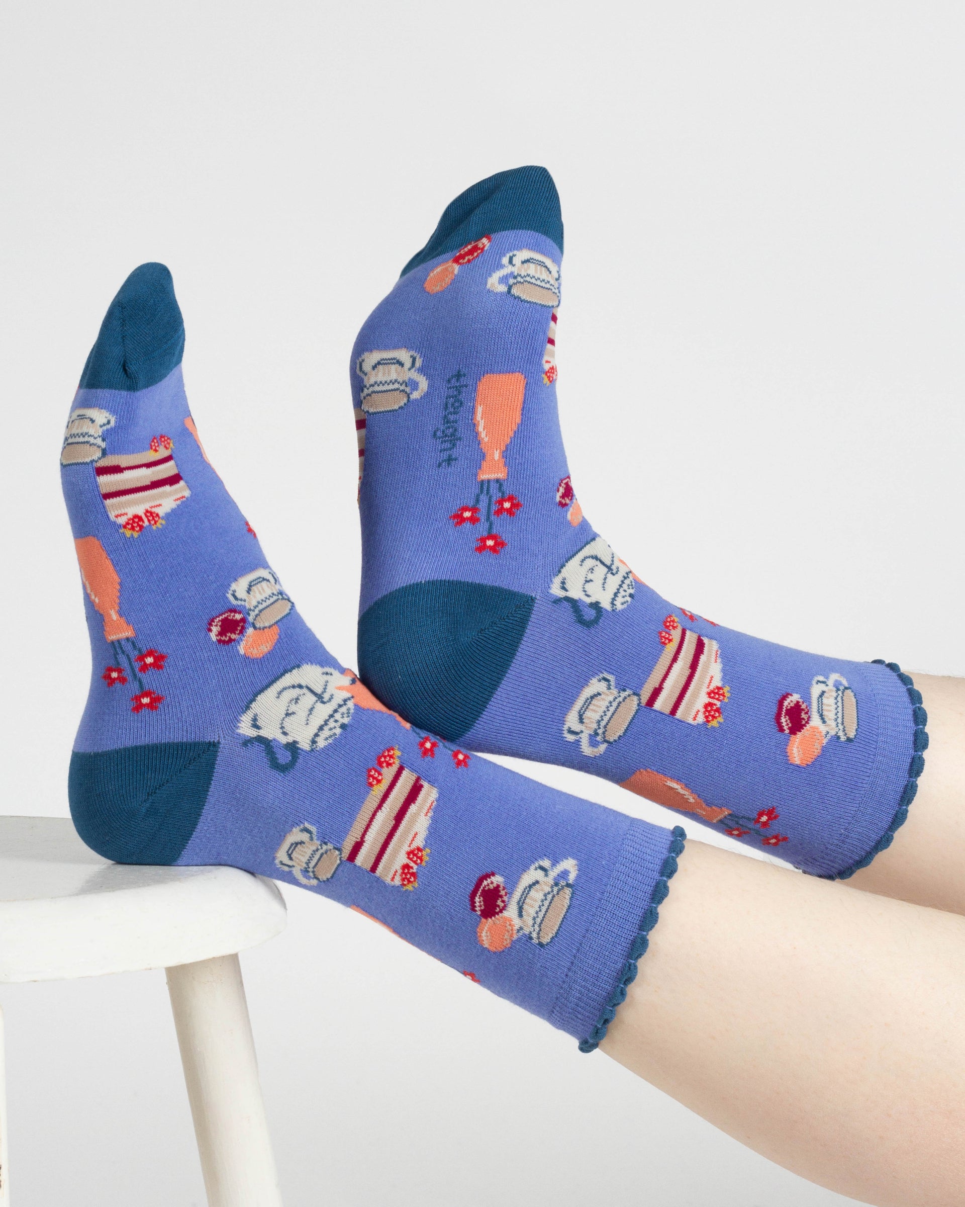 A Perfect Afternoon Organic Cotton Gift Box of 4 Socks - Multi