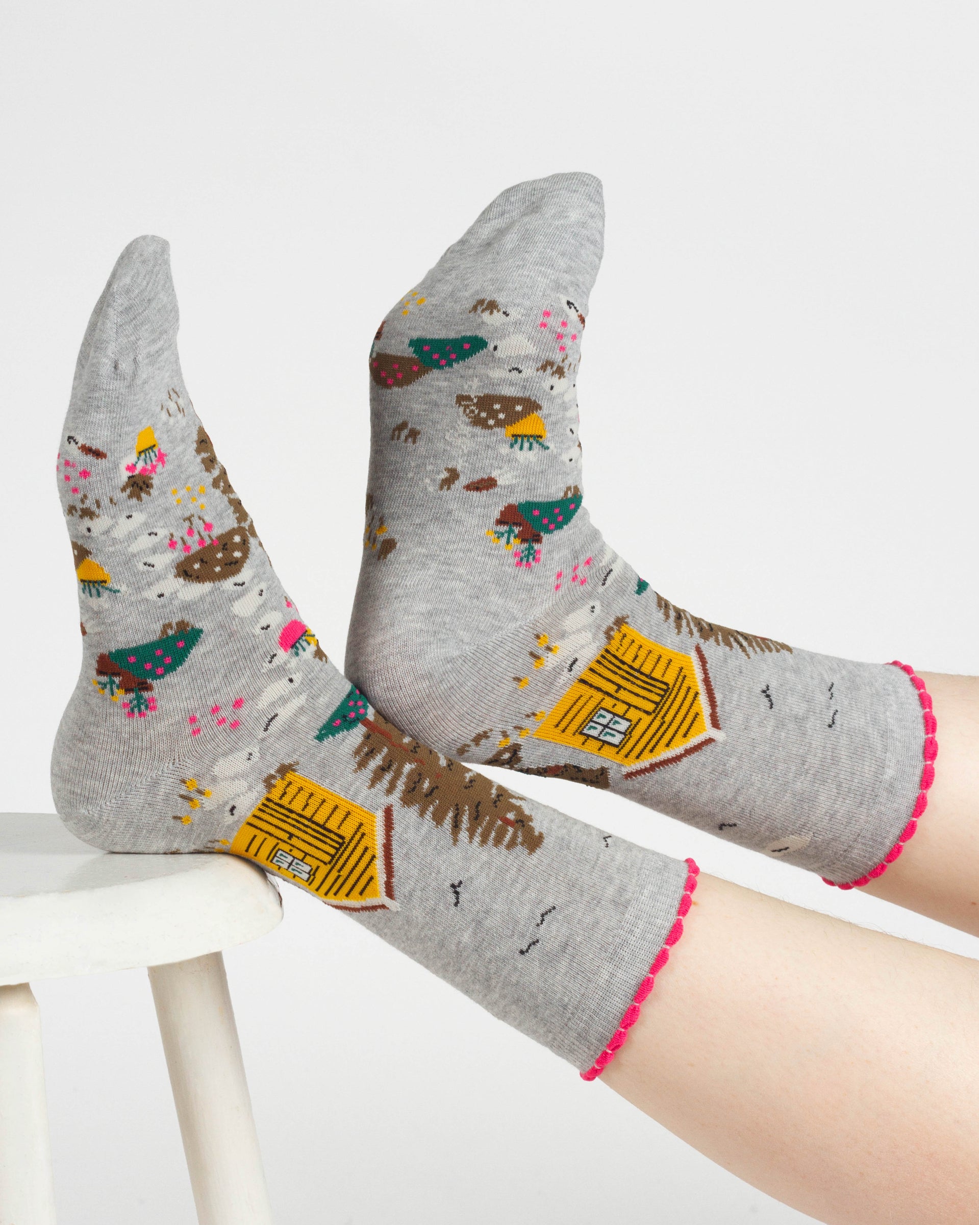 A Perfect Afternoon Organic Cotton Gift Box of 4 Socks - Multi