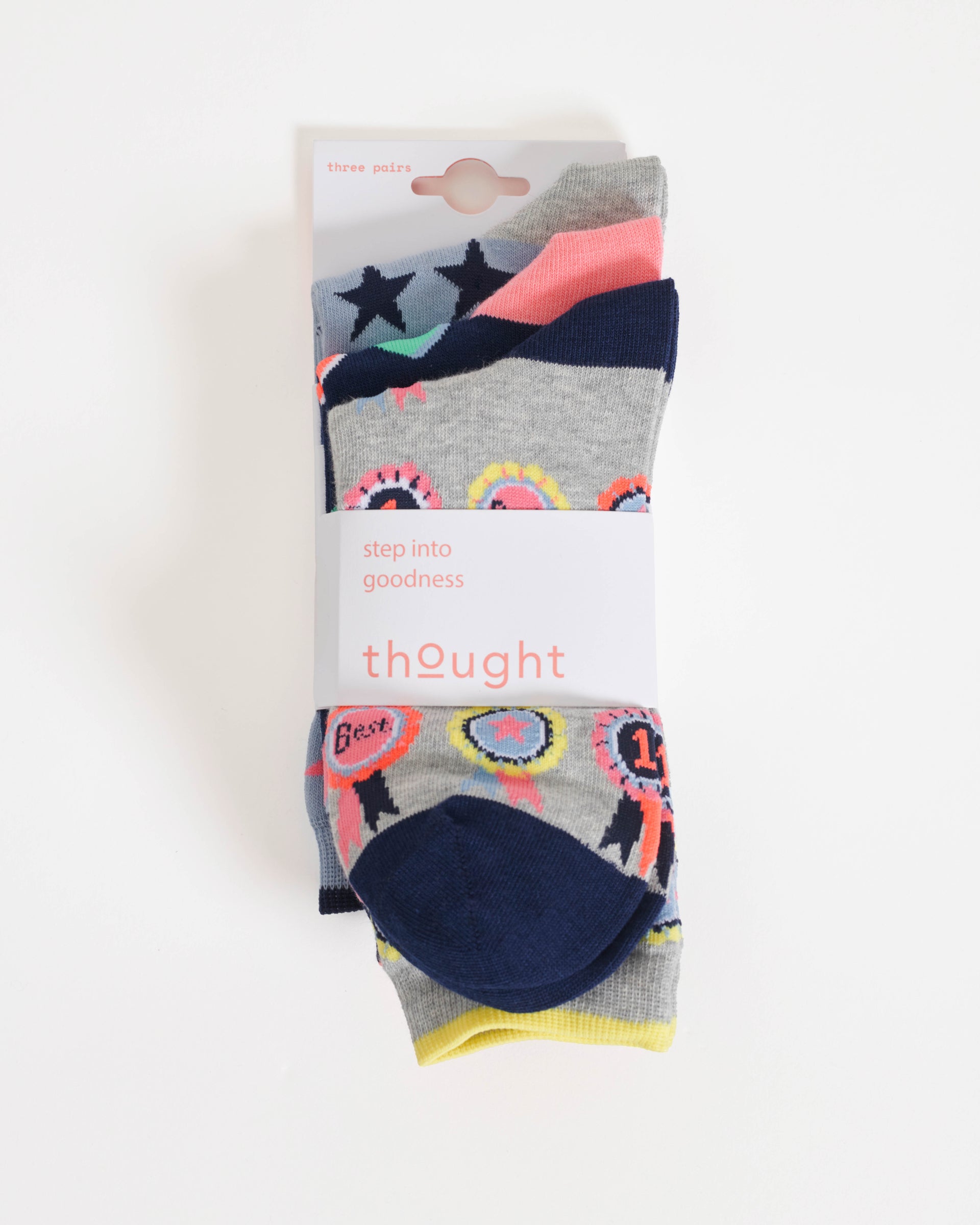 Youre The Best Bamboo 3 Pack of Socks - Grey/Blue