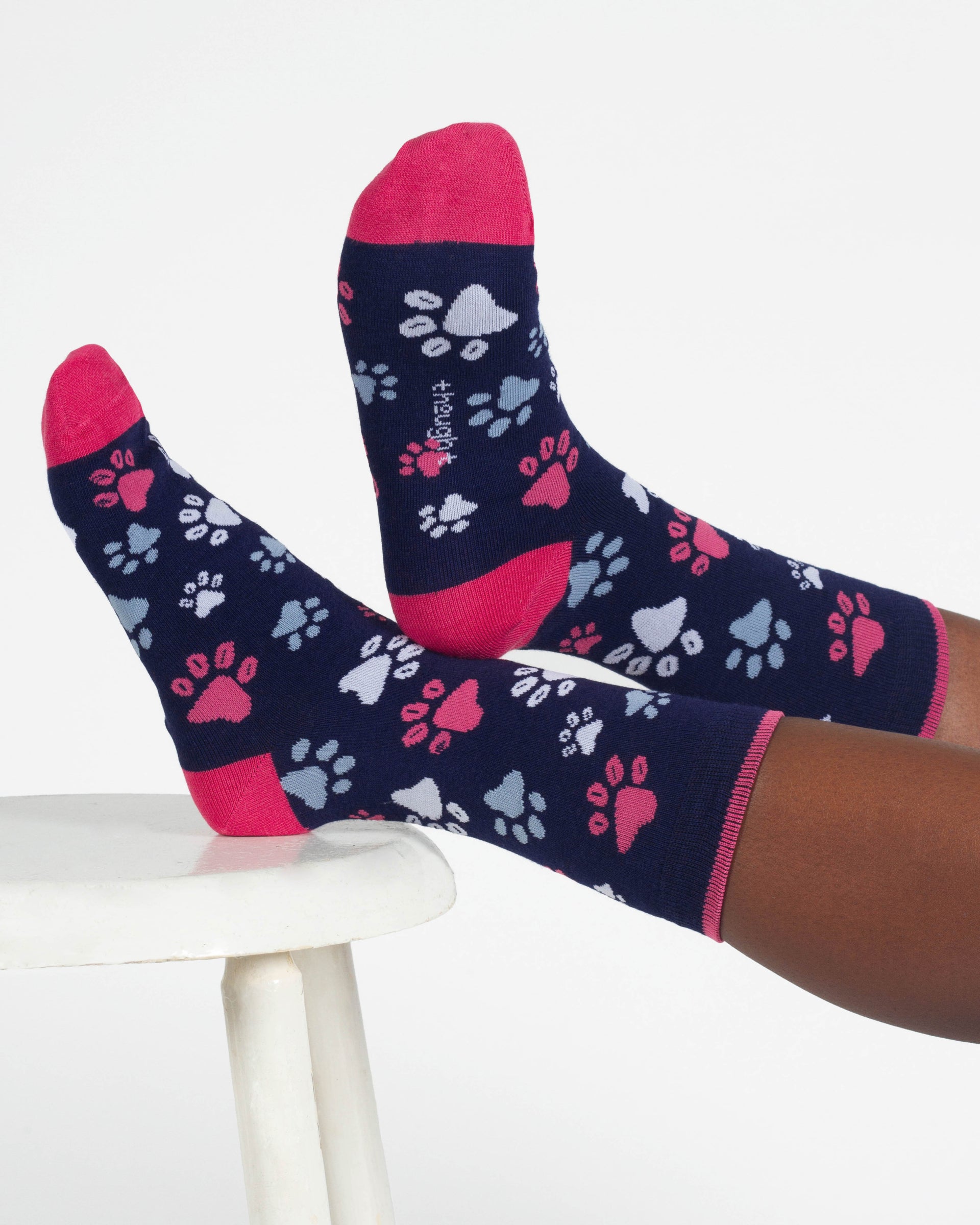 Purrfect Bamboo 2 Socks in a Bag - Pink/Blue Multi