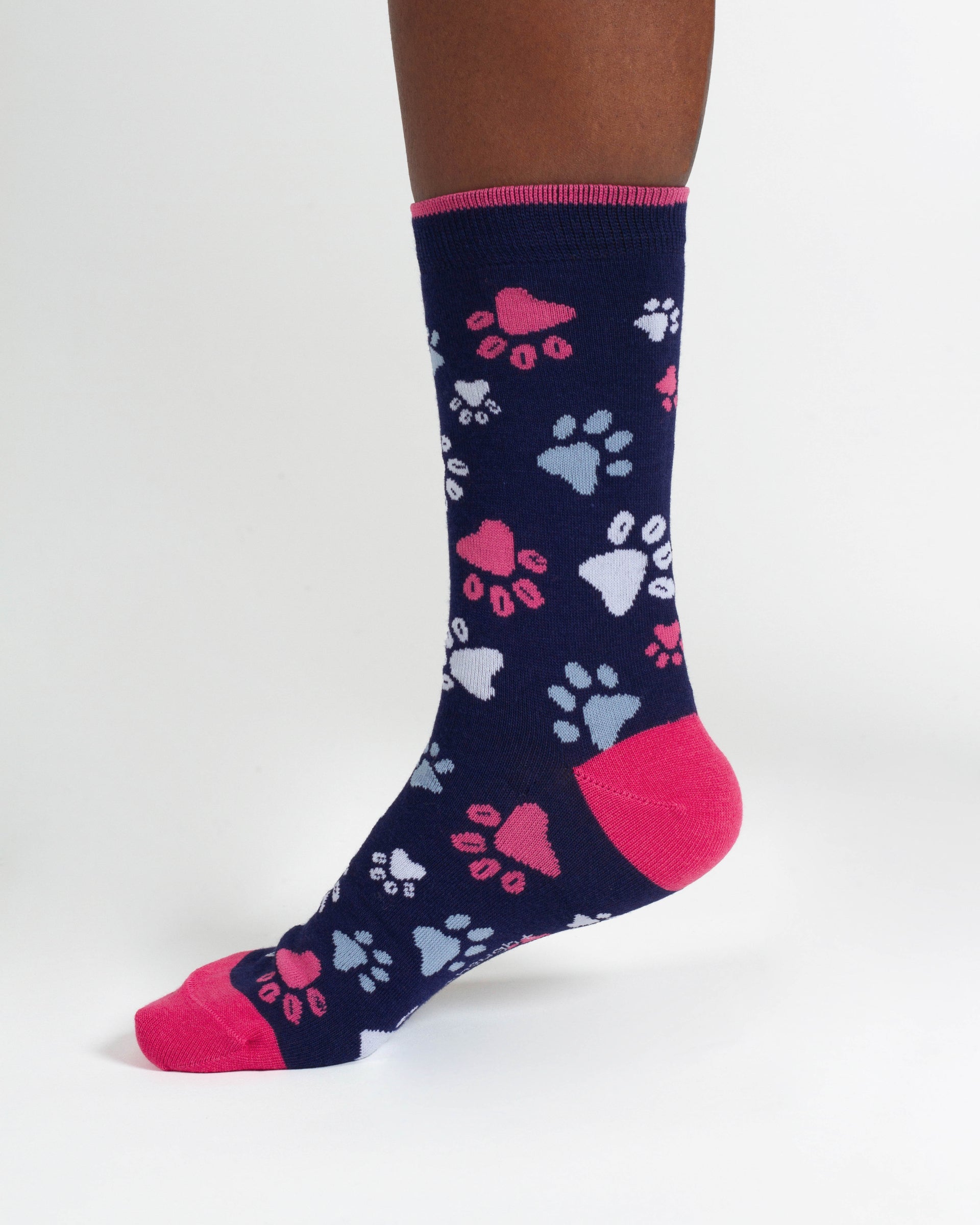 Purrfect Bamboo 2 Socks in a Bag - Pink/Blue Multi
