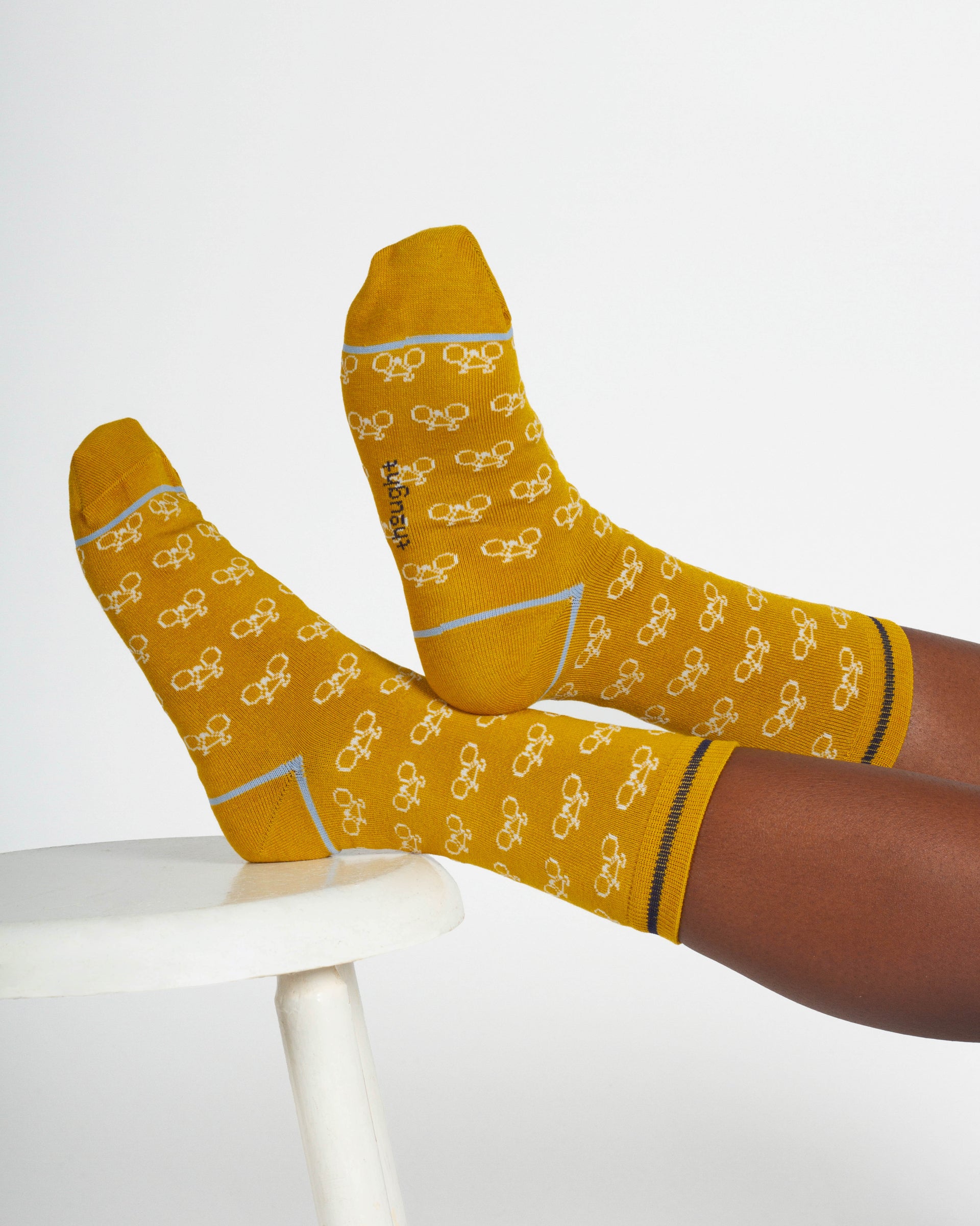 Bicycle Bamboo 3 Pack Socks - Blue/Yellow
