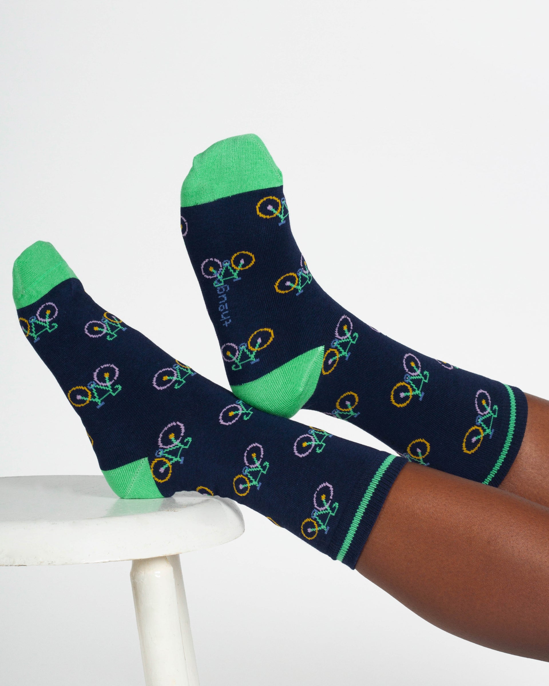 Bicycle Bamboo 3 Pack Socks - Blue/Yellow