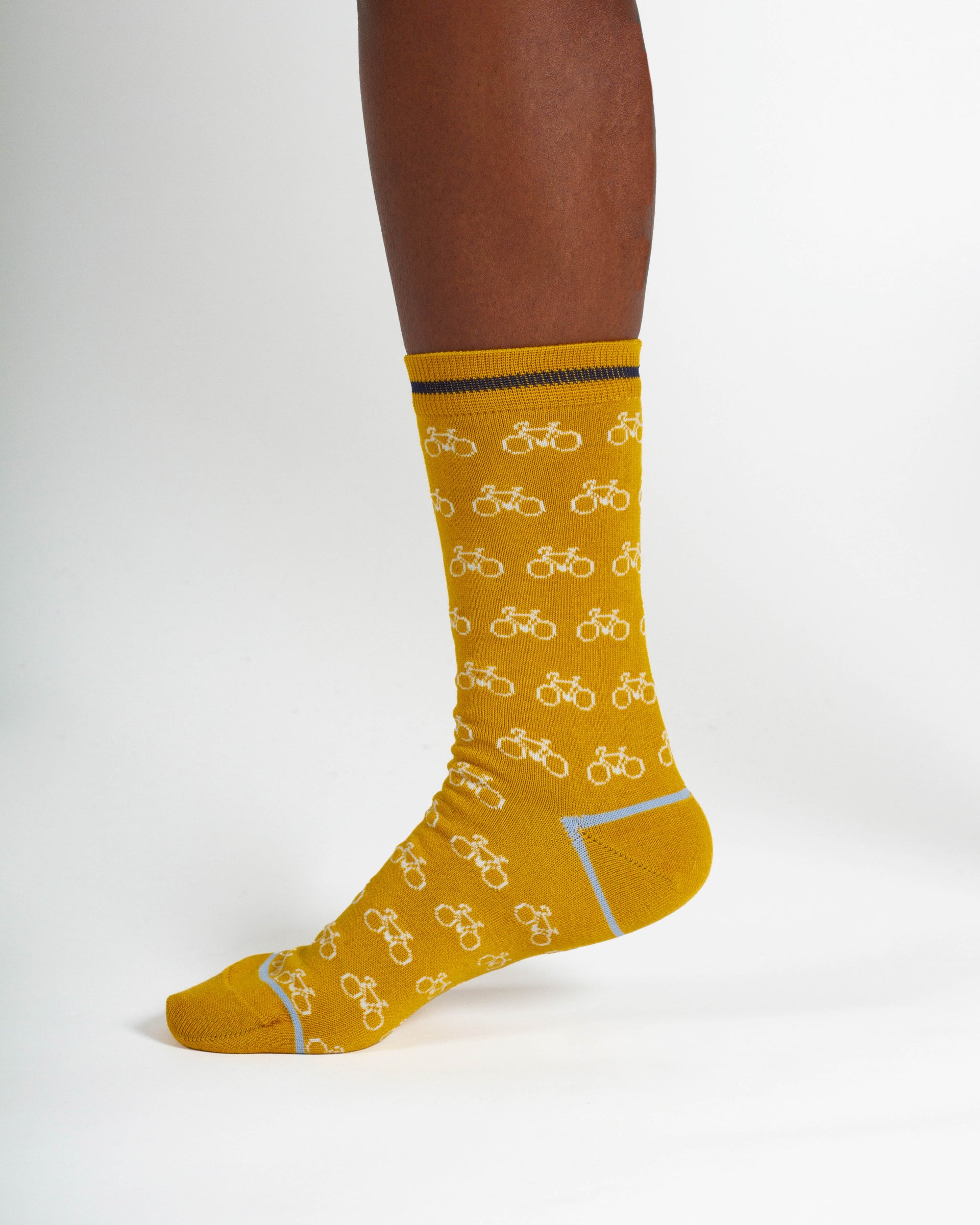 Bicycle Bamboo 3 Pack Socks - Blue/Yellow