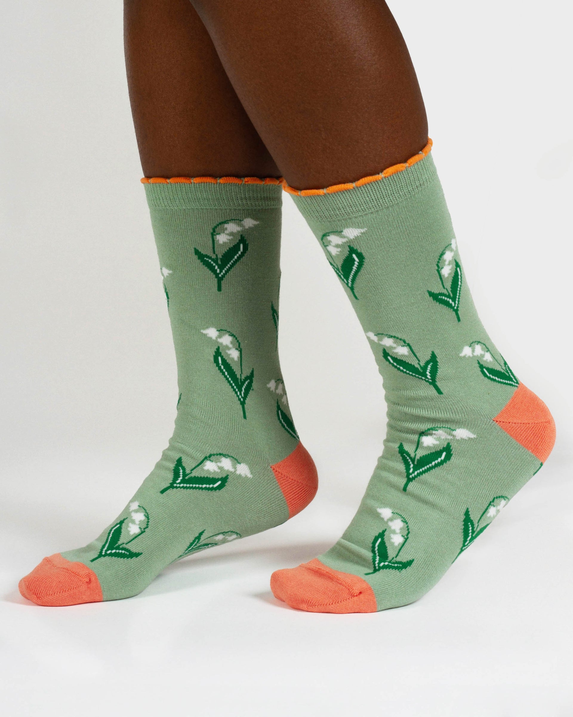 Womens May Birth Flower Sock - Lily