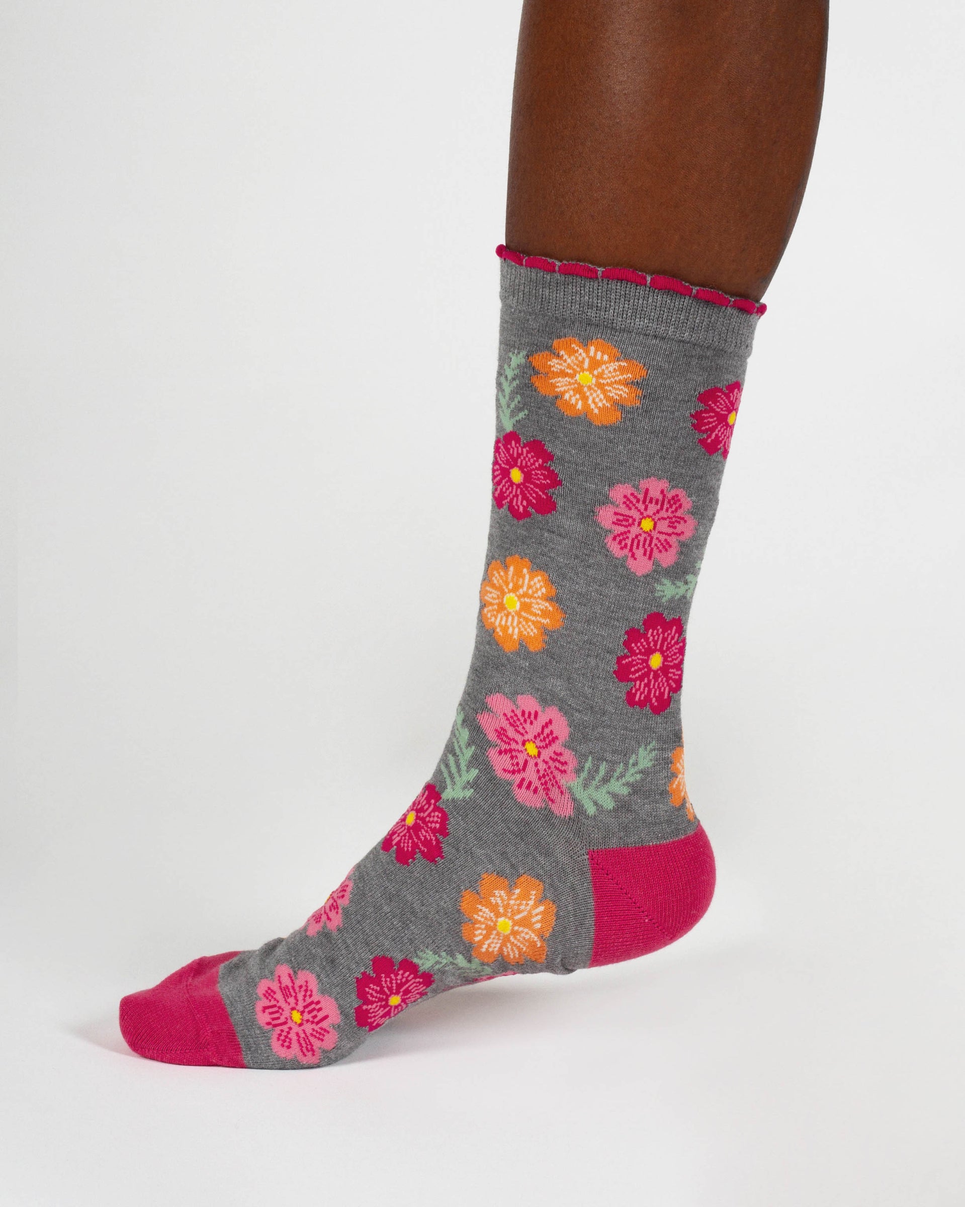 Womens October Birth Flower Sock - Cosmos