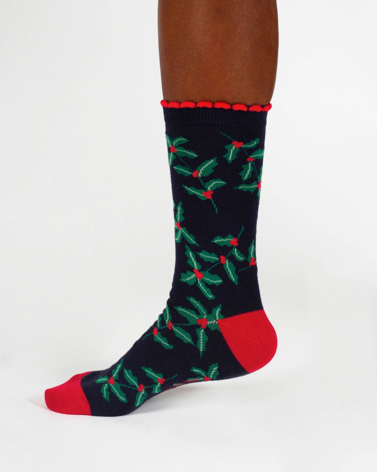 Womens December Birth Flower Sock - Holly