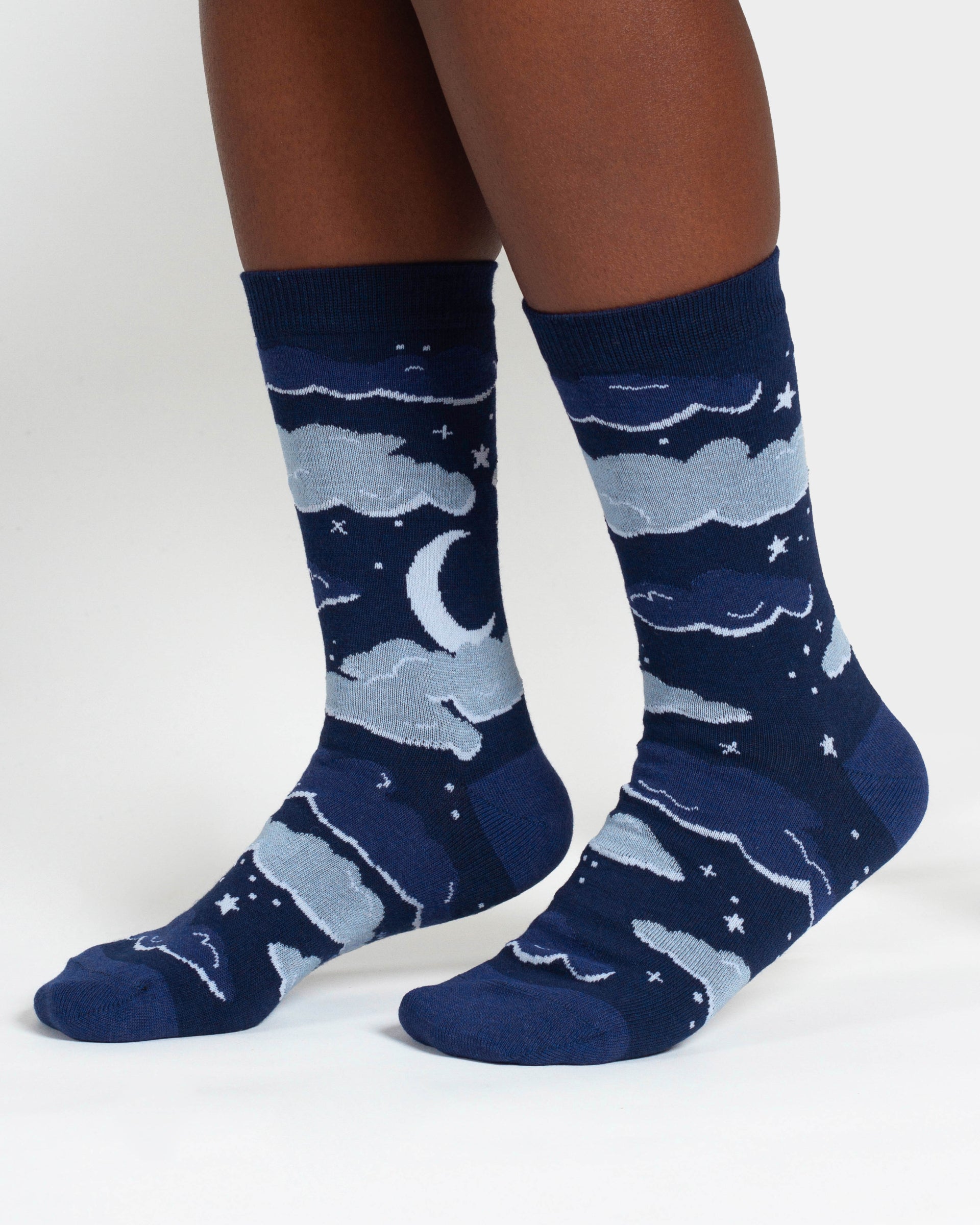 Cloudy Night Bamboo Socks - Blue Multi