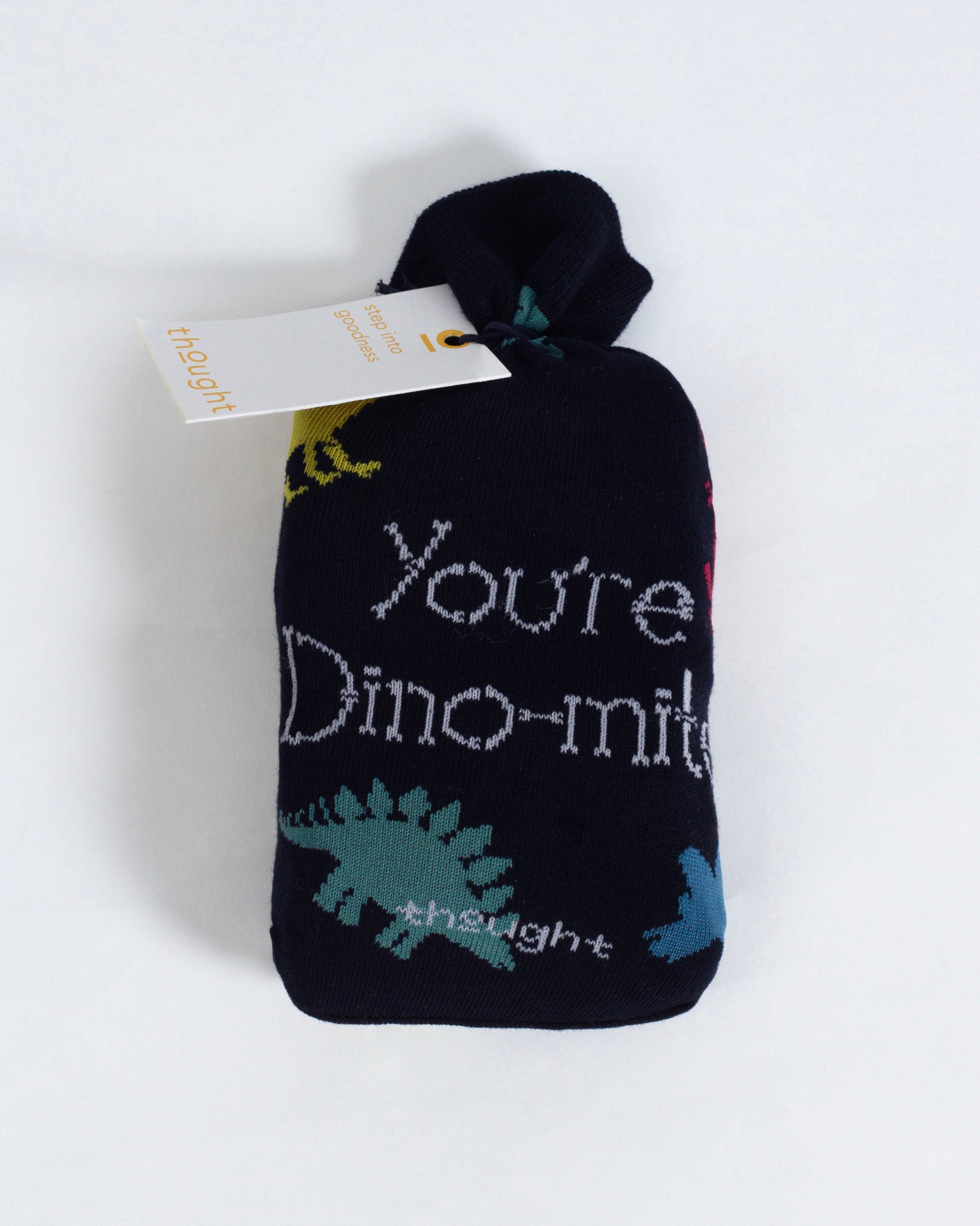 Dino Bamboo 2 Socks in a Bag - Green/Navy
