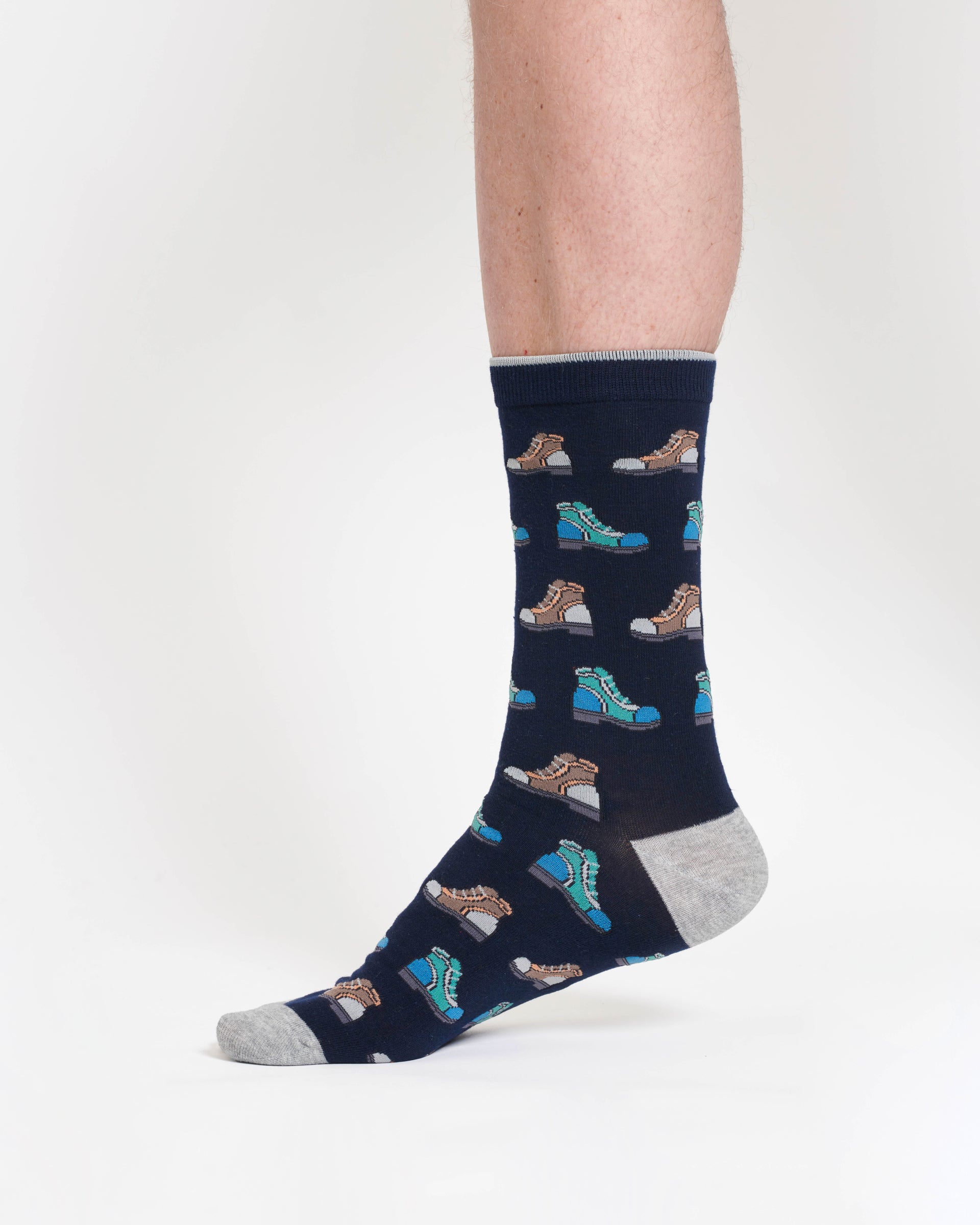 The Explorer Bamboo Gift Box of 4 Socks - Blue/Navy/Burgundy/Grey