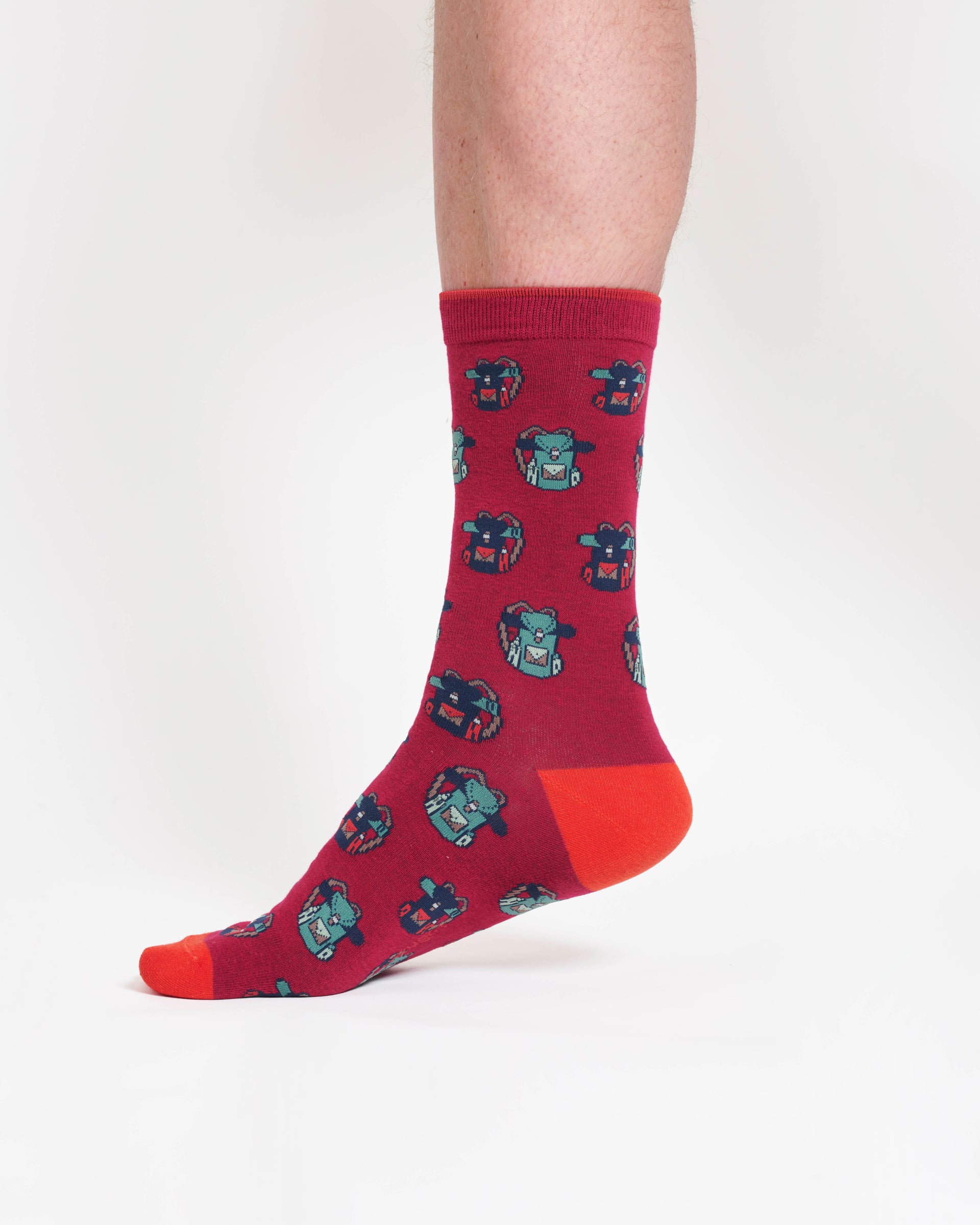 The Explorer Bamboo Gift Box of 4 Socks - Blue/Navy/Burgundy/Grey