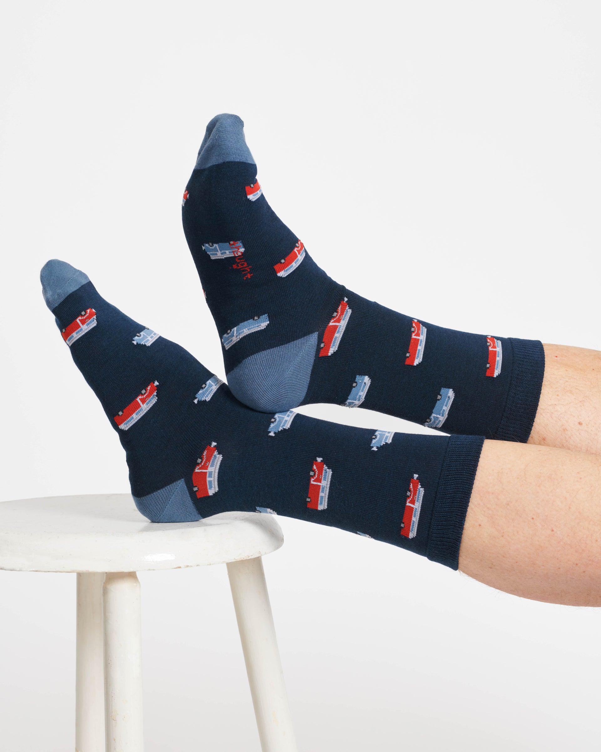 Go Explore Bamboo Gift Box of 7 Socks - Grey/Navy/Green/Orange