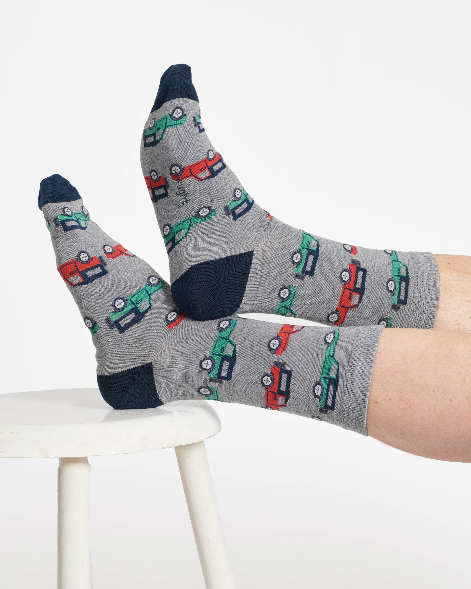 Go Explore Bamboo Gift Box of 7 Socks - Grey/Navy/Green/Orange