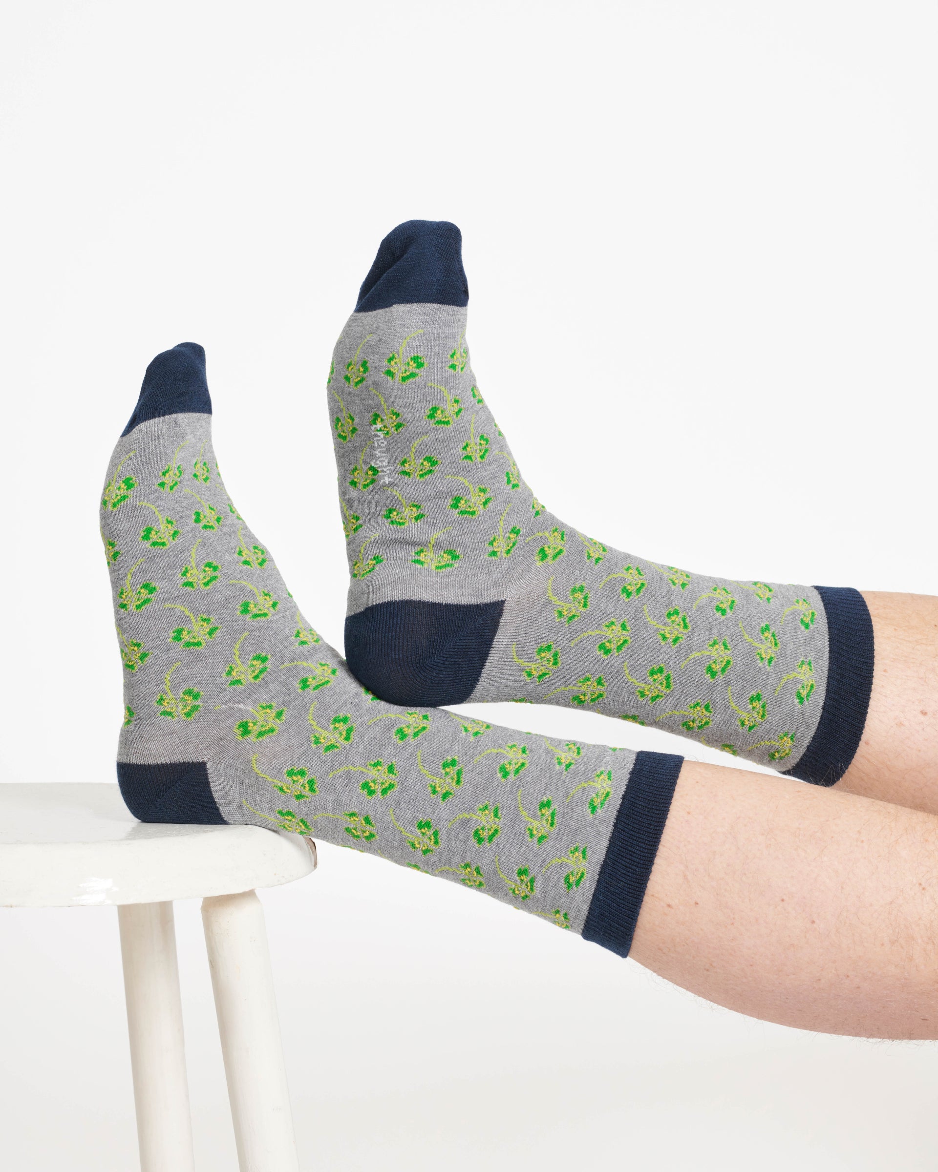 Mens Good Luck Bamboo 3 Pack of Socks - Green/Navy/Grey