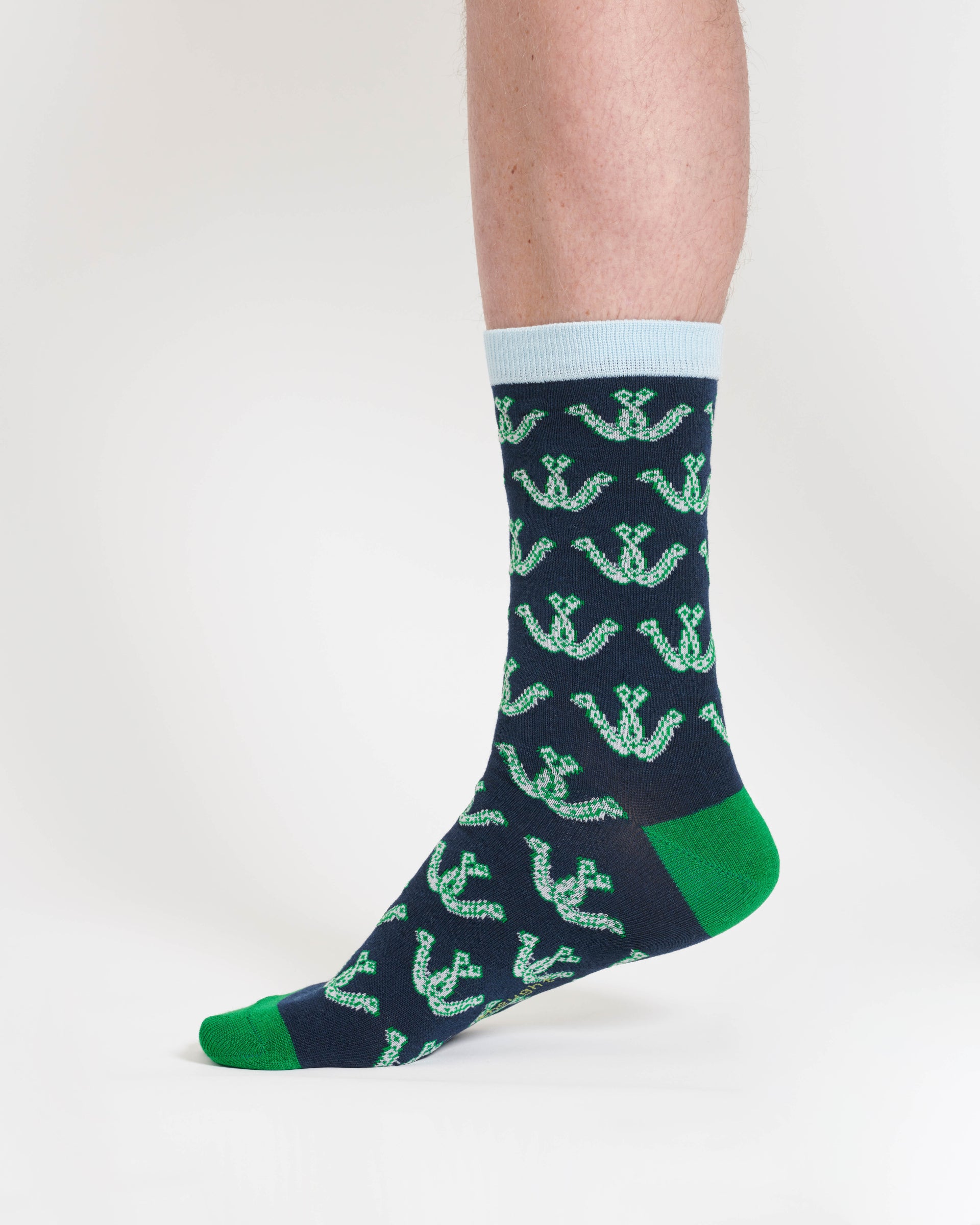 Mens Good Luck Bamboo 3 Pack of Socks - Green/Navy/Grey