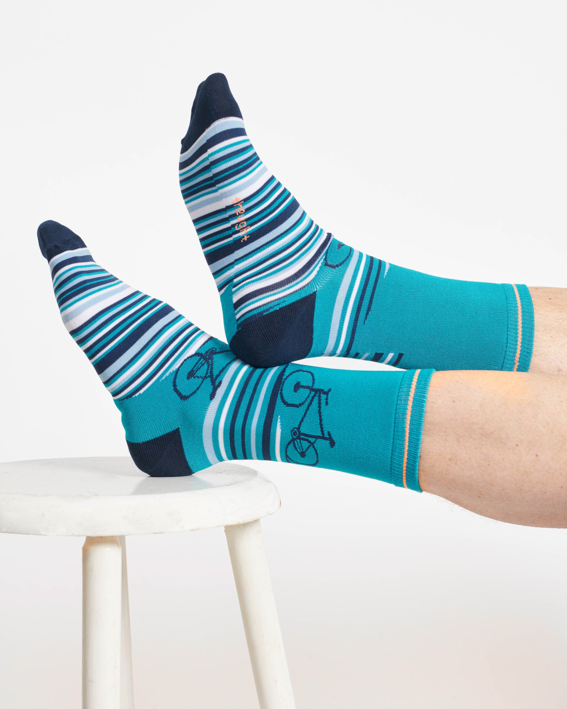 Bicycle Bamboo Gift Box of 4 Socks - Blue/Green/Navy