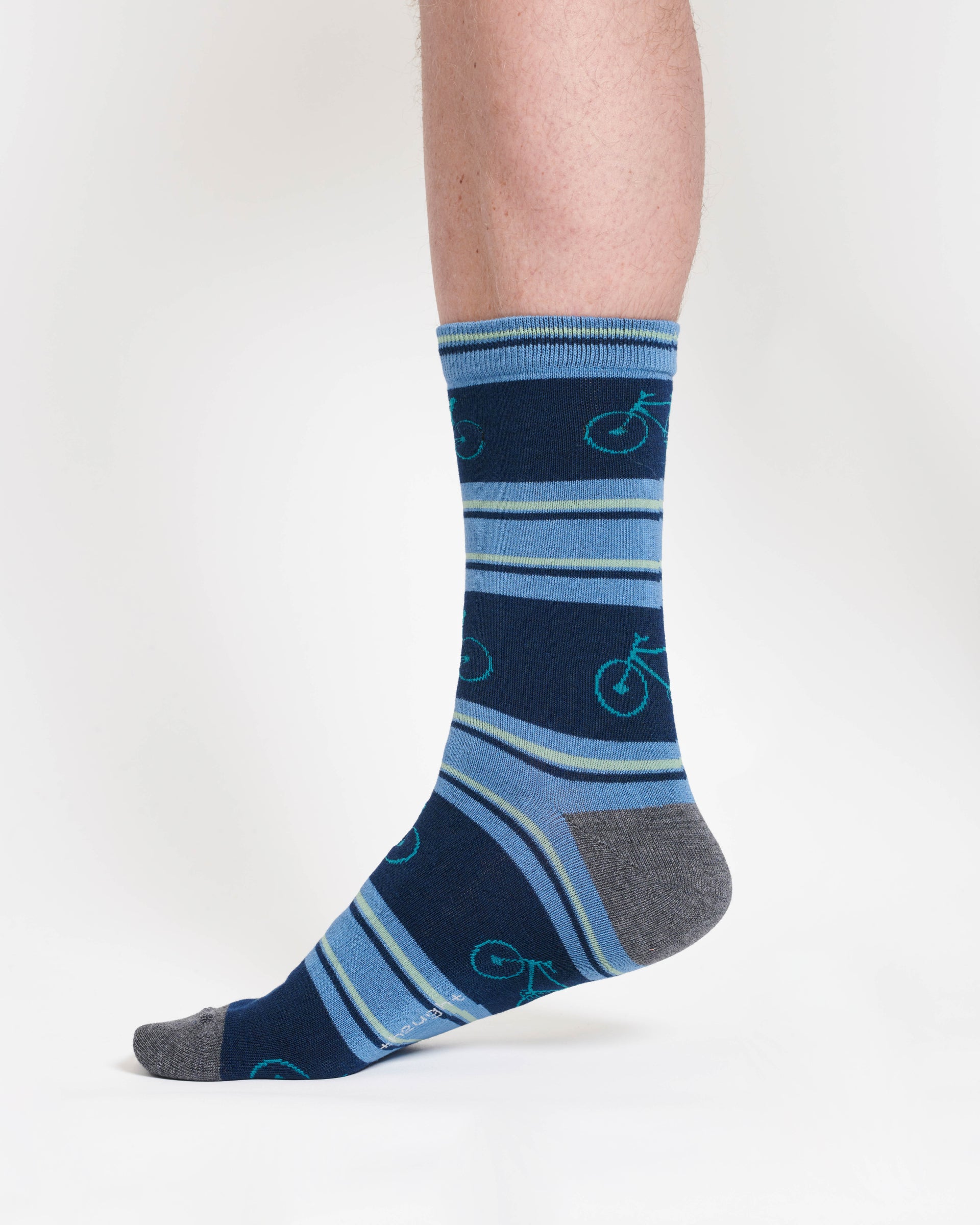 Bicycle Bamboo Gift Box of 4 Socks - Blue/Green/Navy