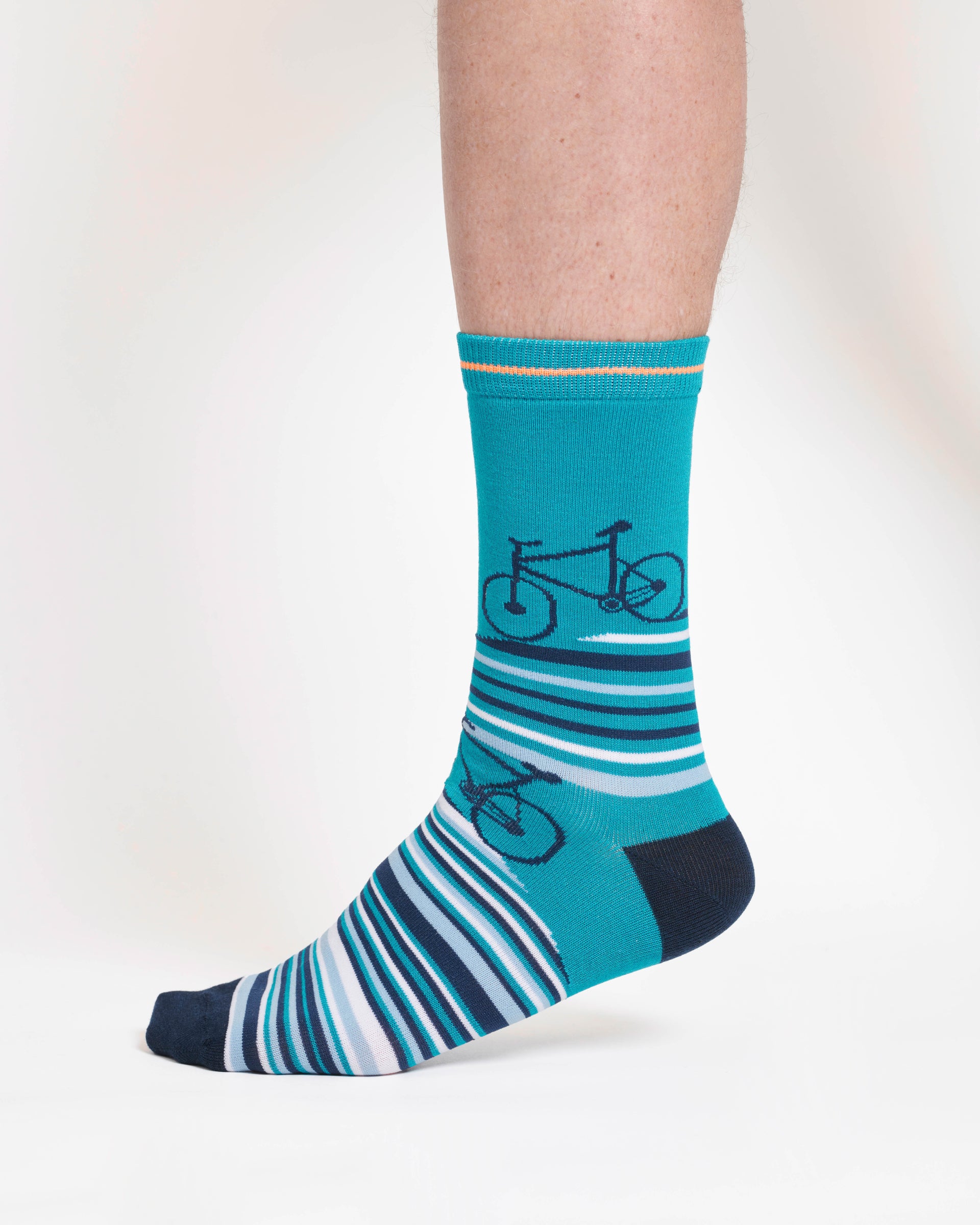Bicycle Bamboo Gift Box of 4 Socks - Blue/Green/Navy