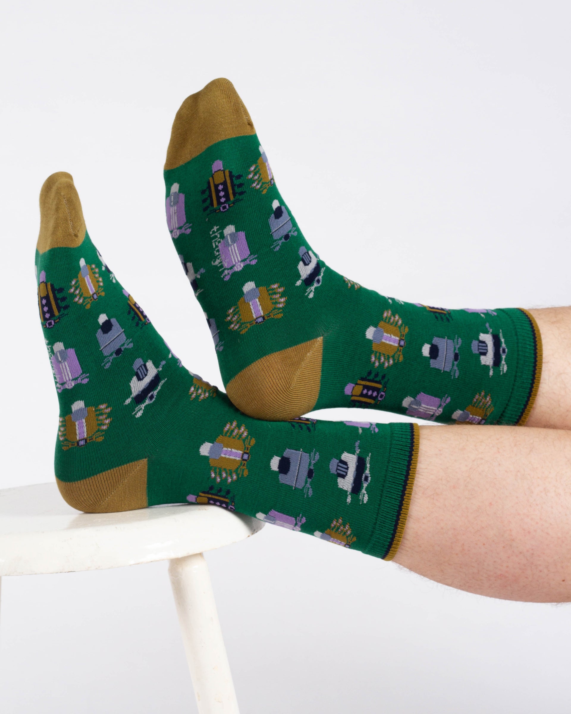 Scooter Bamboo Crew Socks - Green