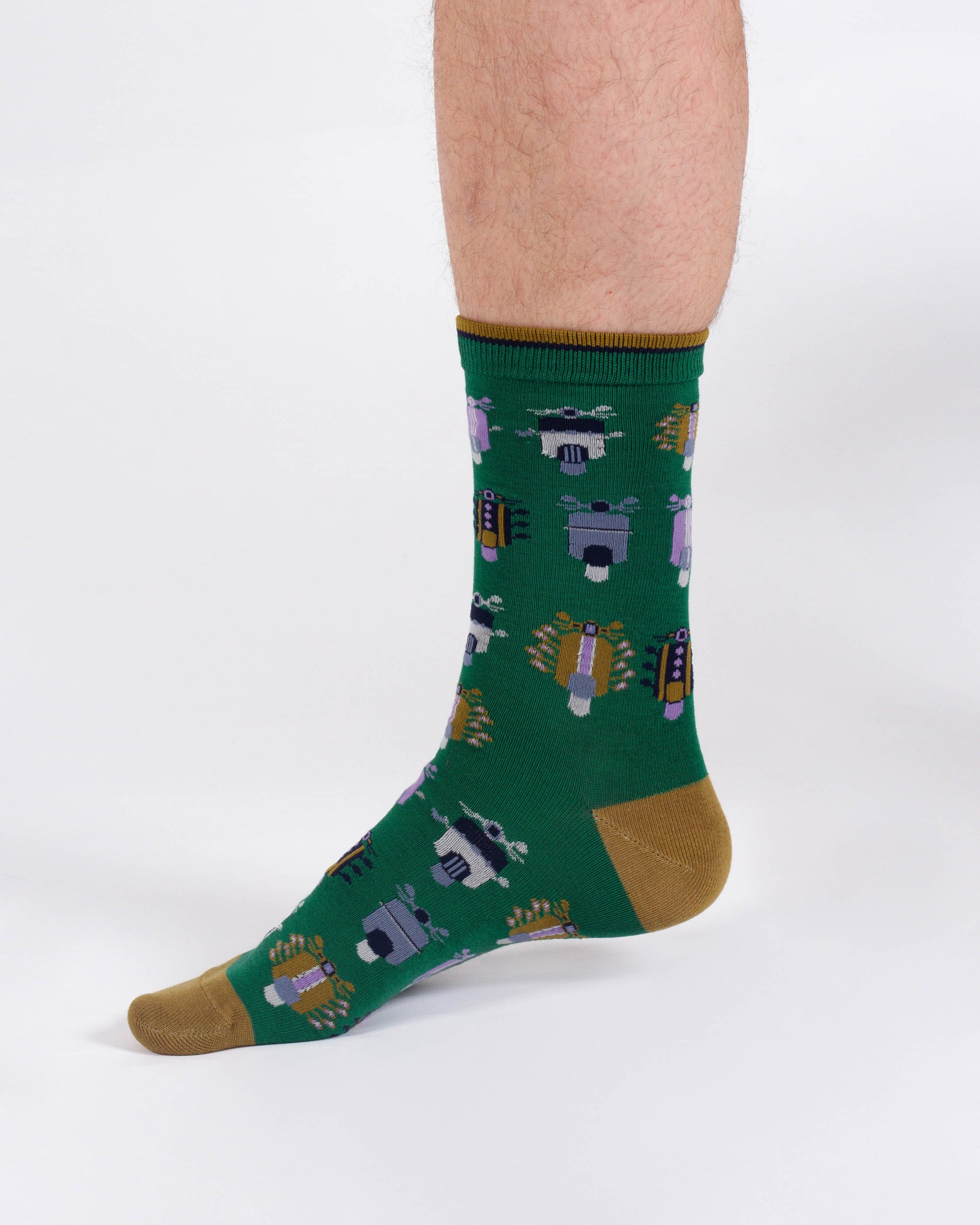 Scooter Bamboo Crew Socks - Green