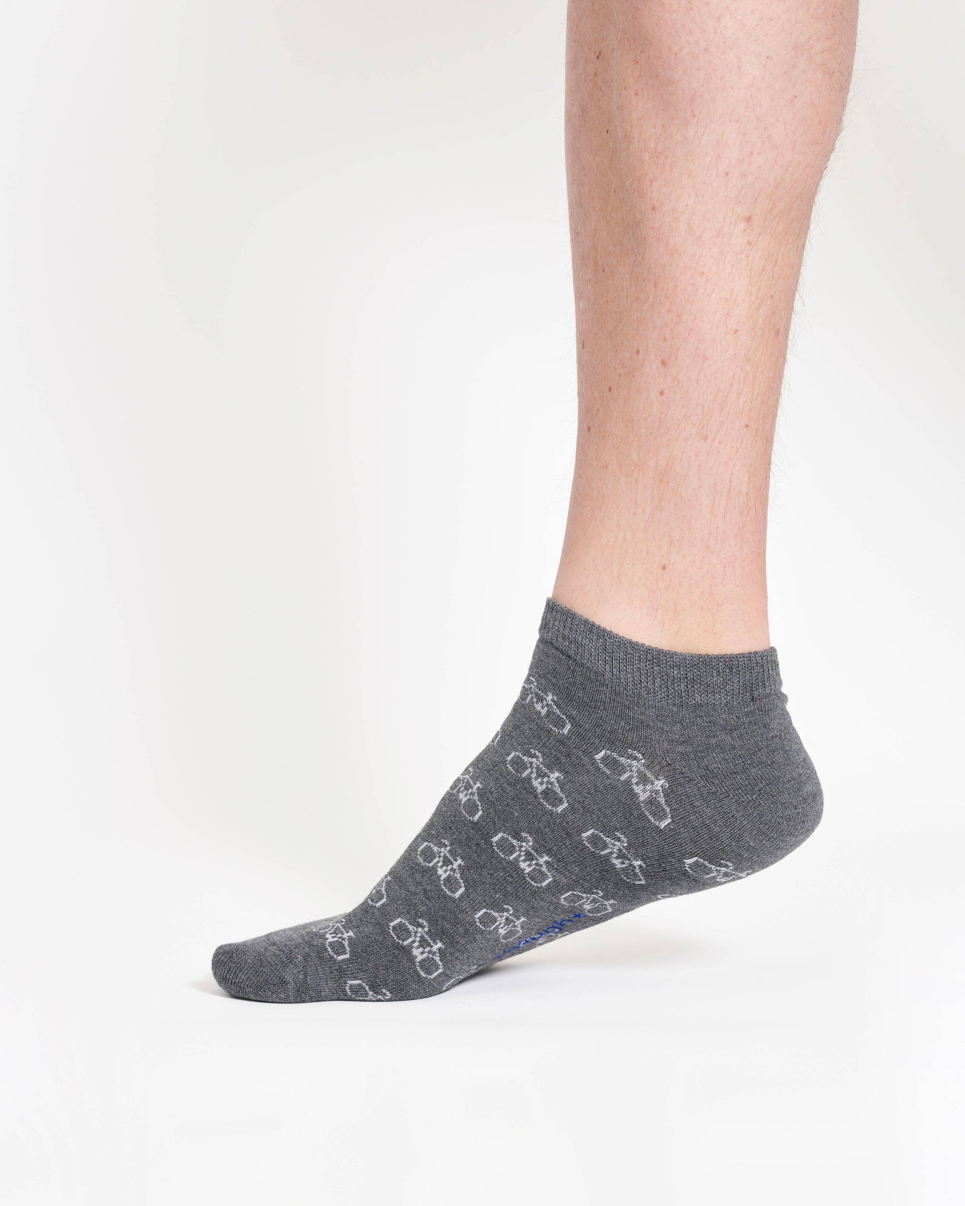 Bicycle Bamboo Trainer Socks - Grey